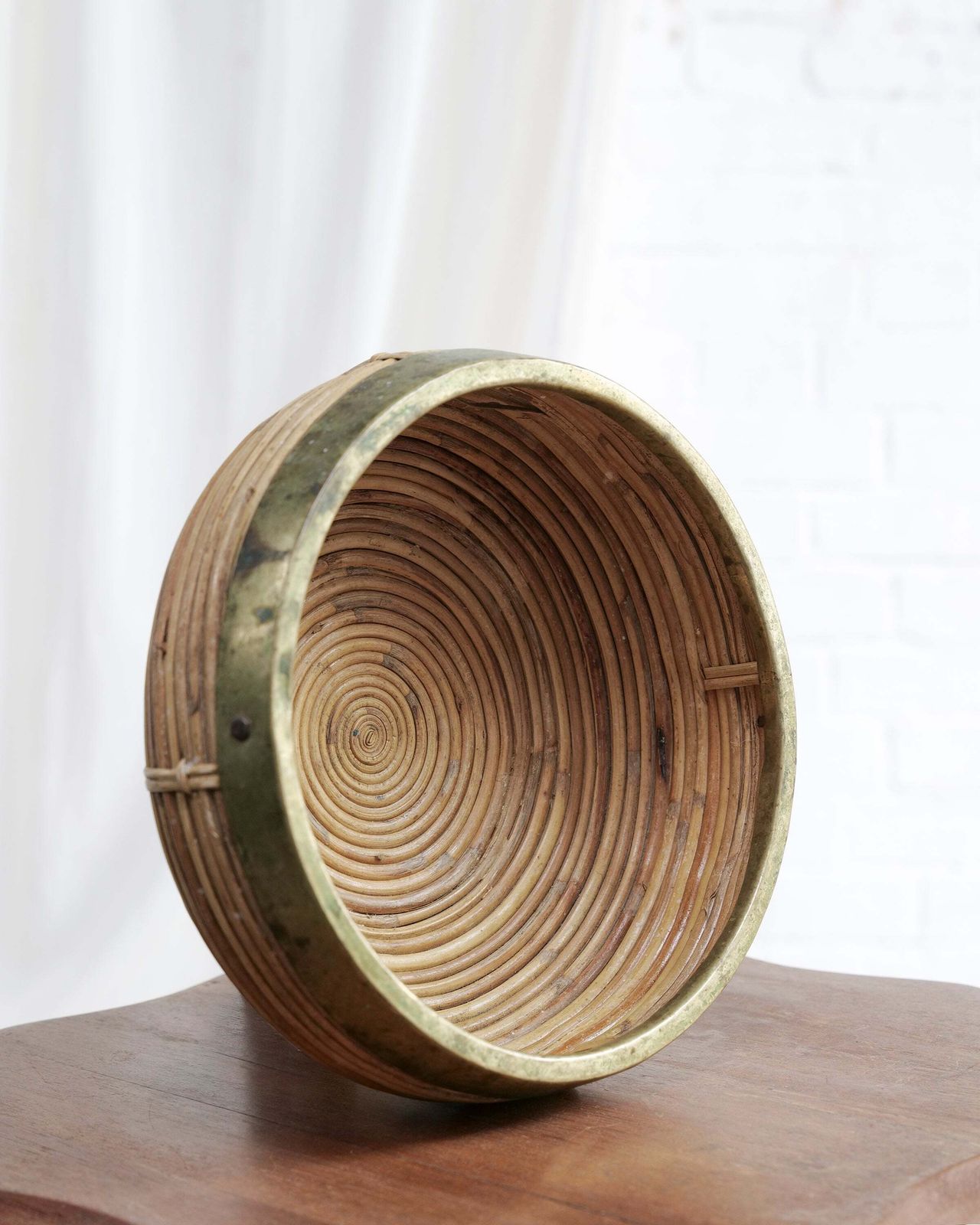 Pencil Reed Basket In The Manner Of Gabriella Crespi photo furniture