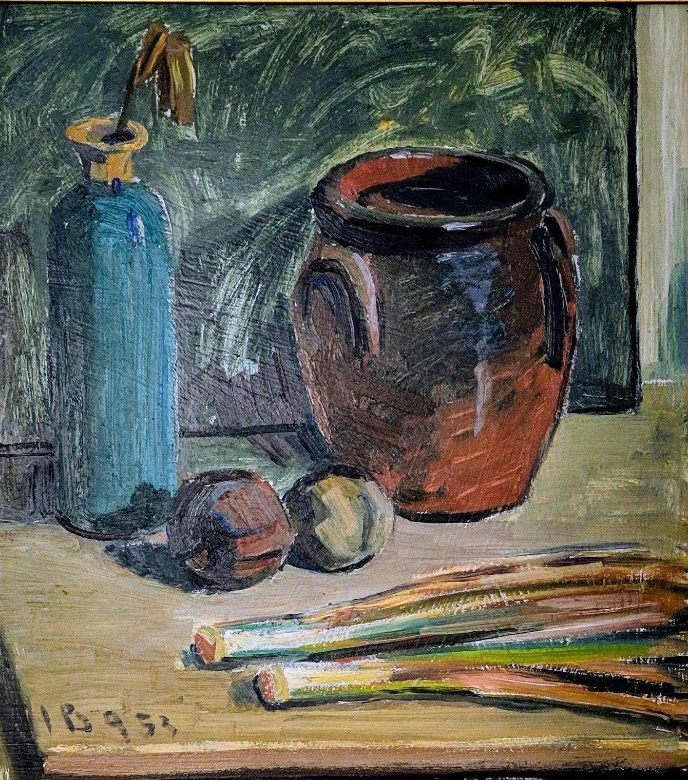 Apples And Leeks  Swedish Mid Century Original Still Life photo furniture