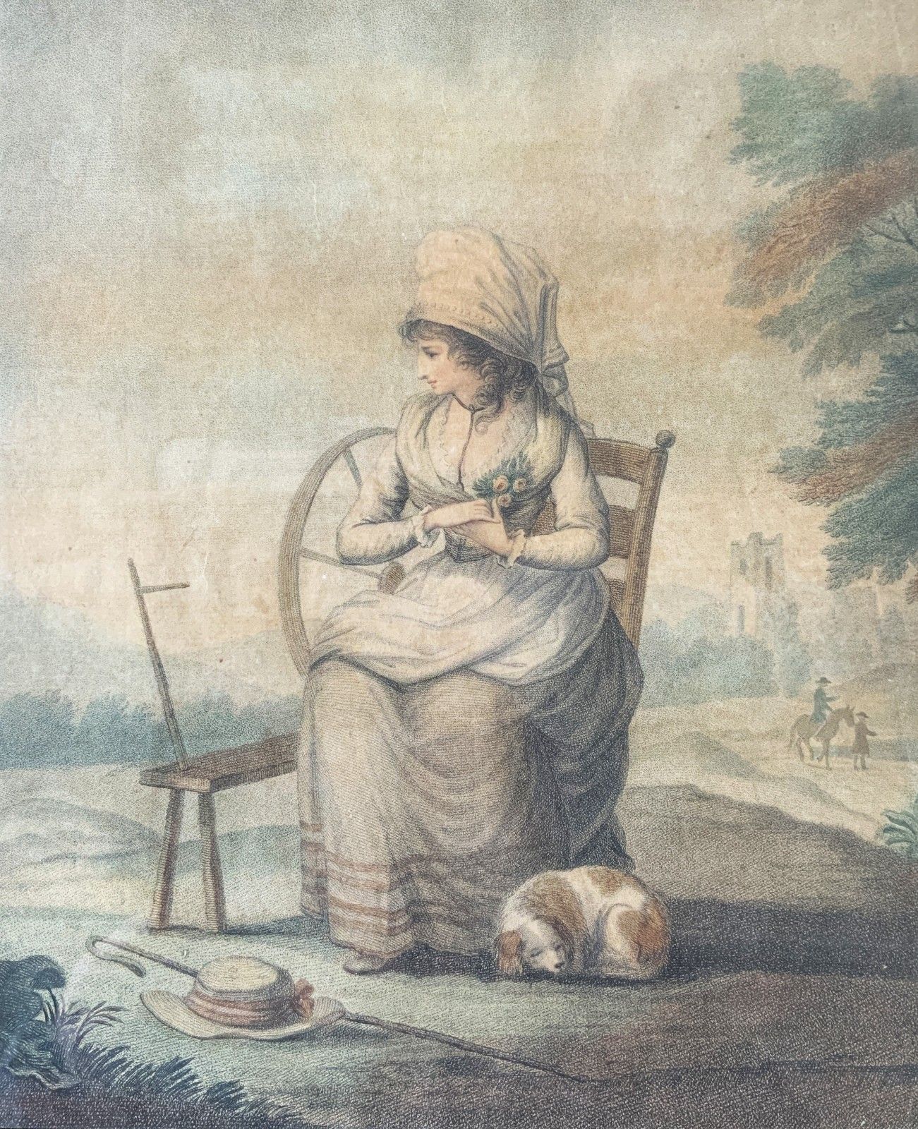 Regency Hogarth Framed Hand Coloured Engraving After Henry William Banbury photo furniture
