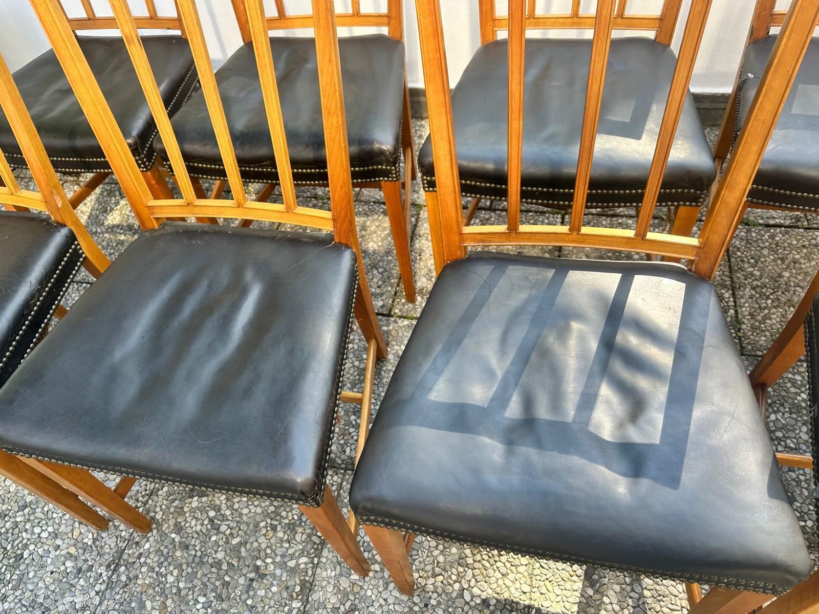photo vintage 10 X Frank Josef Chairs Model 620 Svenskt Tenn Walnut Swedish