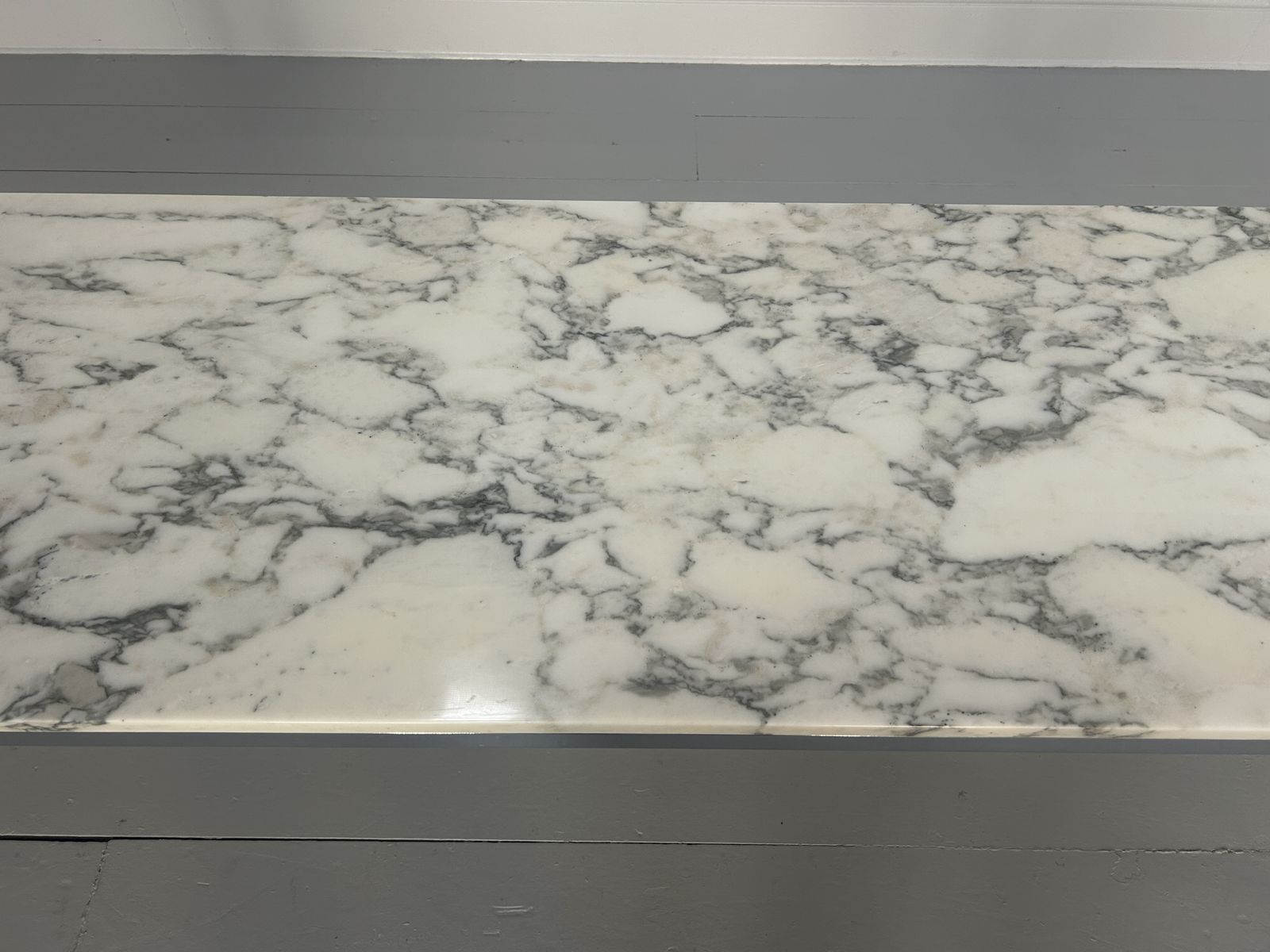 Knoll Studio "Florence Knoll" Console Table Desk In Arabescato Marble photo Furniture