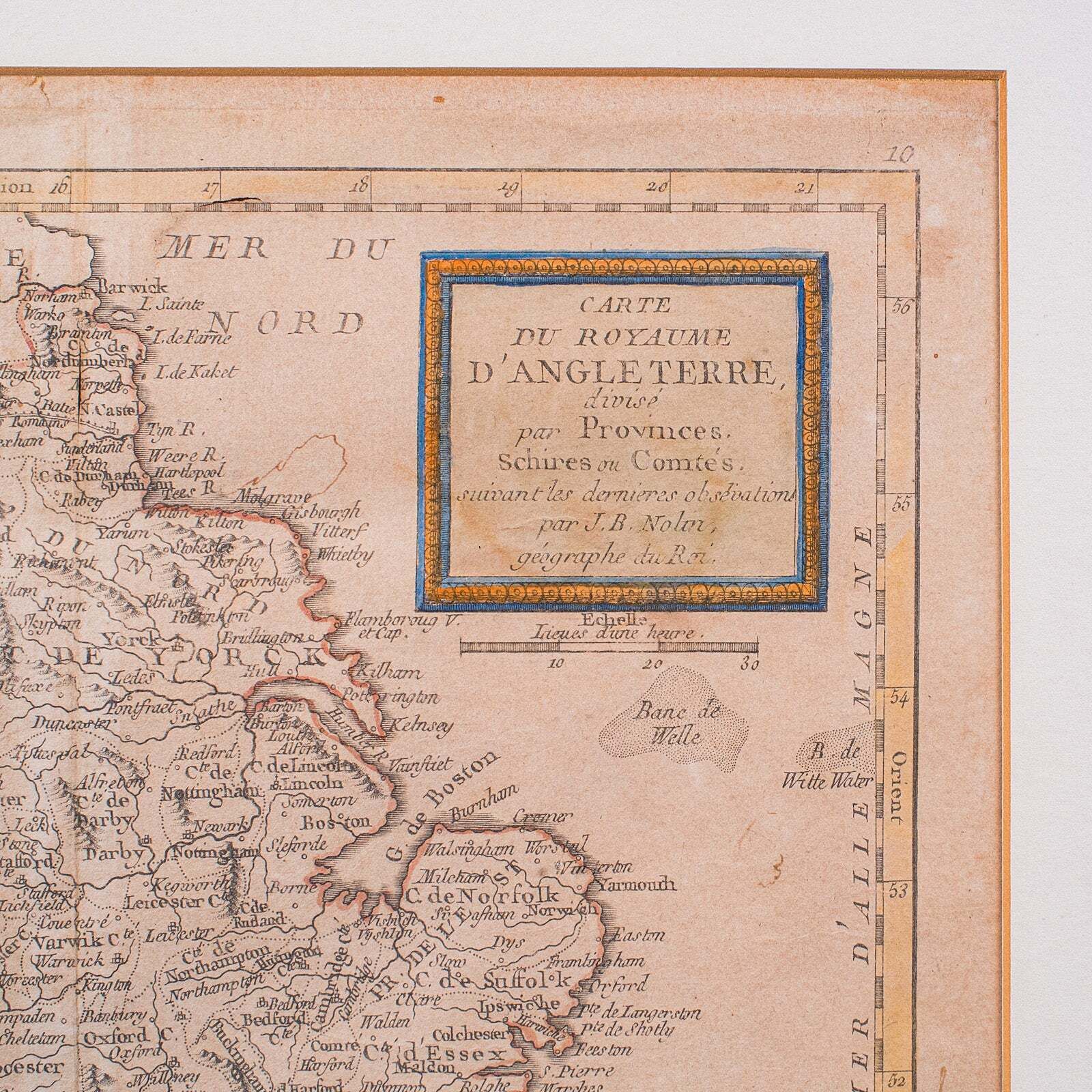 Antique Map Of England & Wales, French, Framed Cartography, Georgian, Circa 1780 photo Art