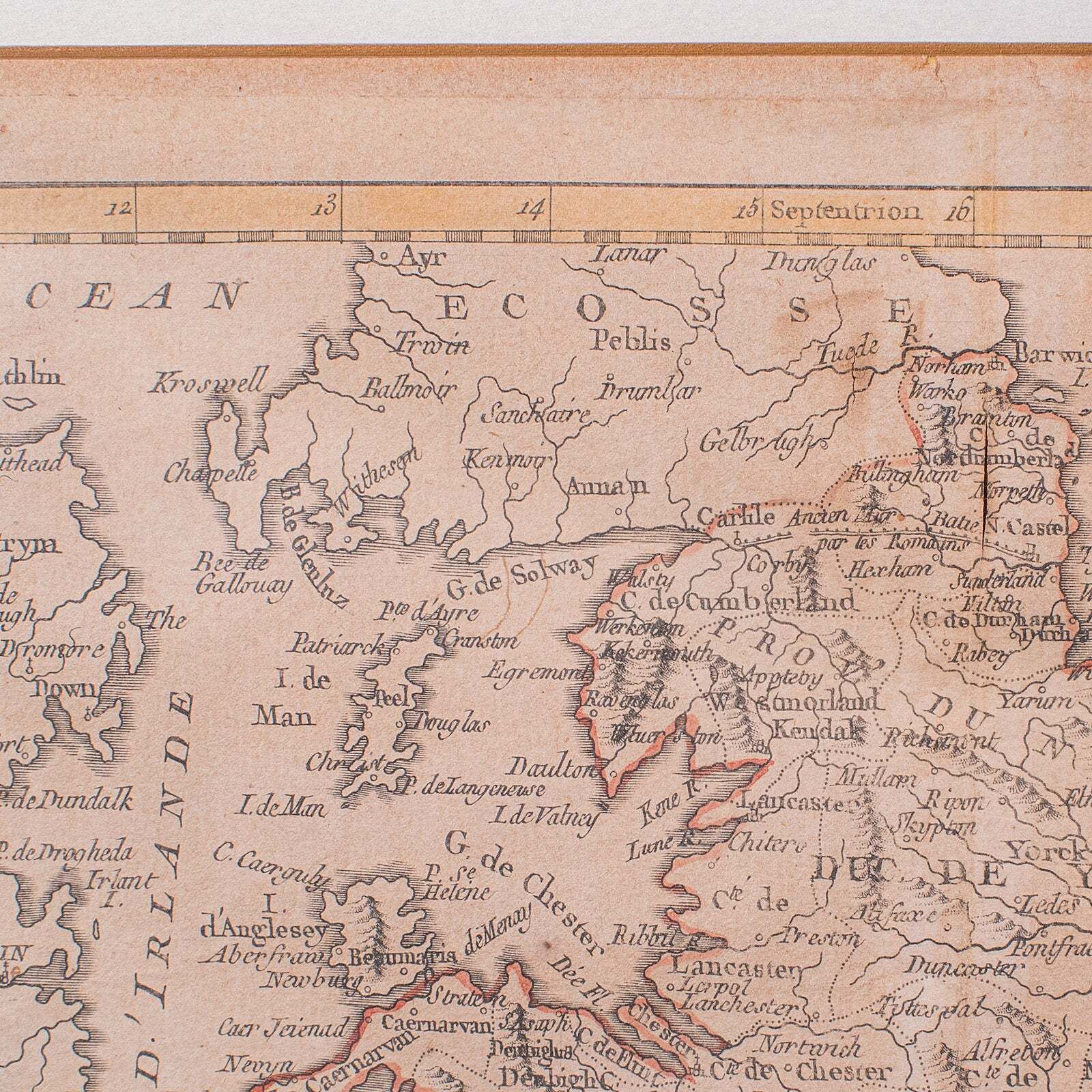 Antique Map Of England & Wales, French, Framed Cartography, Georgian, Circa 1780 photo vinterior