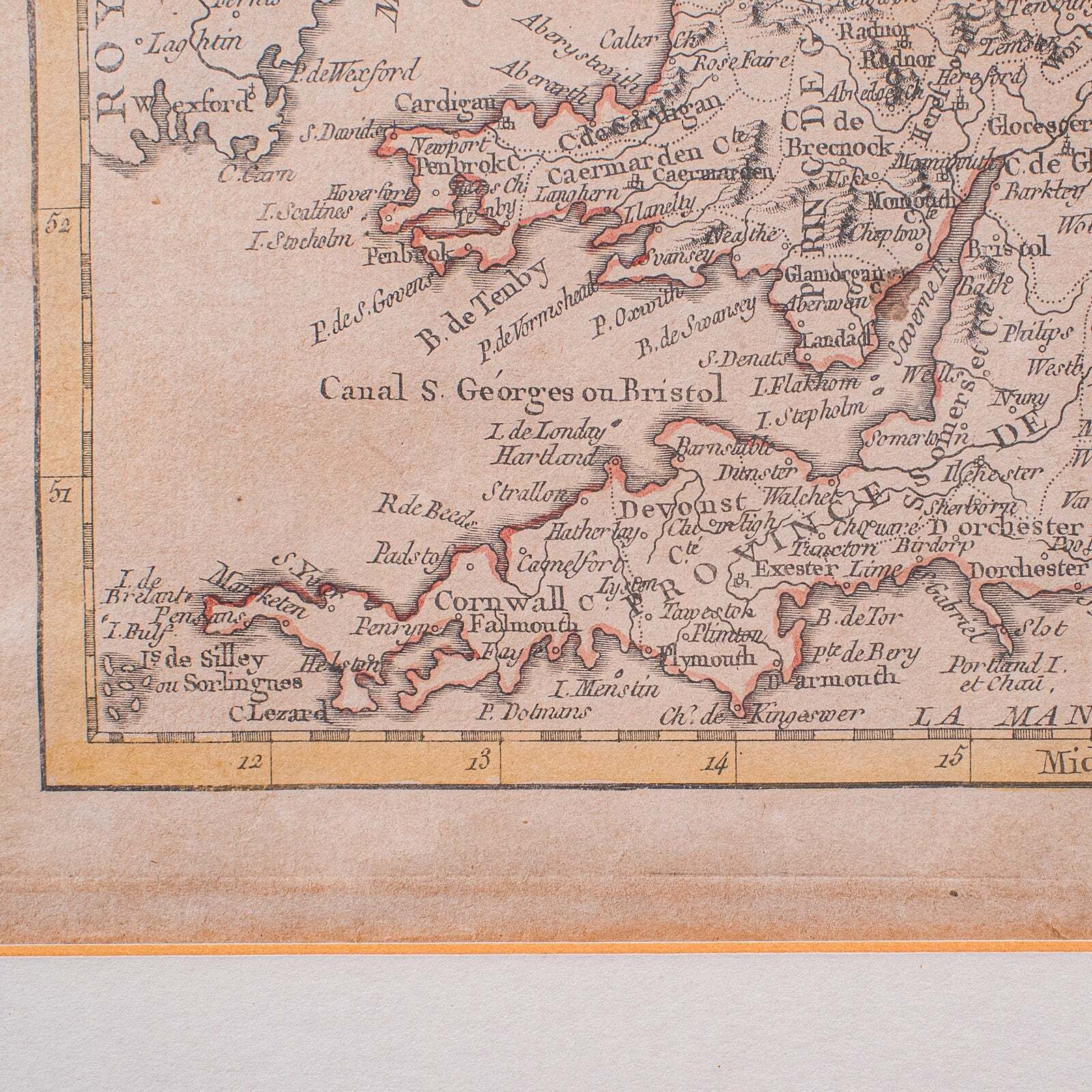 photo furniture Antique Map Of England & Wales, French, Framed Cartography, Georgian, Circa 1780