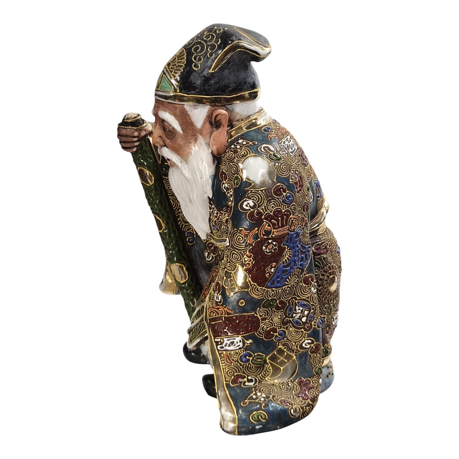 Japanese Kutani Porcelain Figure Of Jurojin, Meiji C. 1880–1910 photo furniture