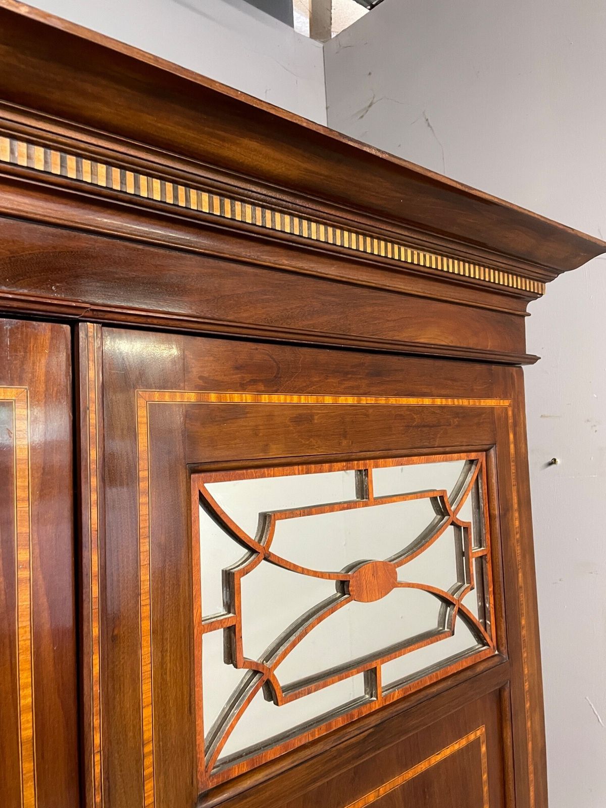 photo furniture Late C19th Inlaid Mahogany Wardrobe By Maple And Co London