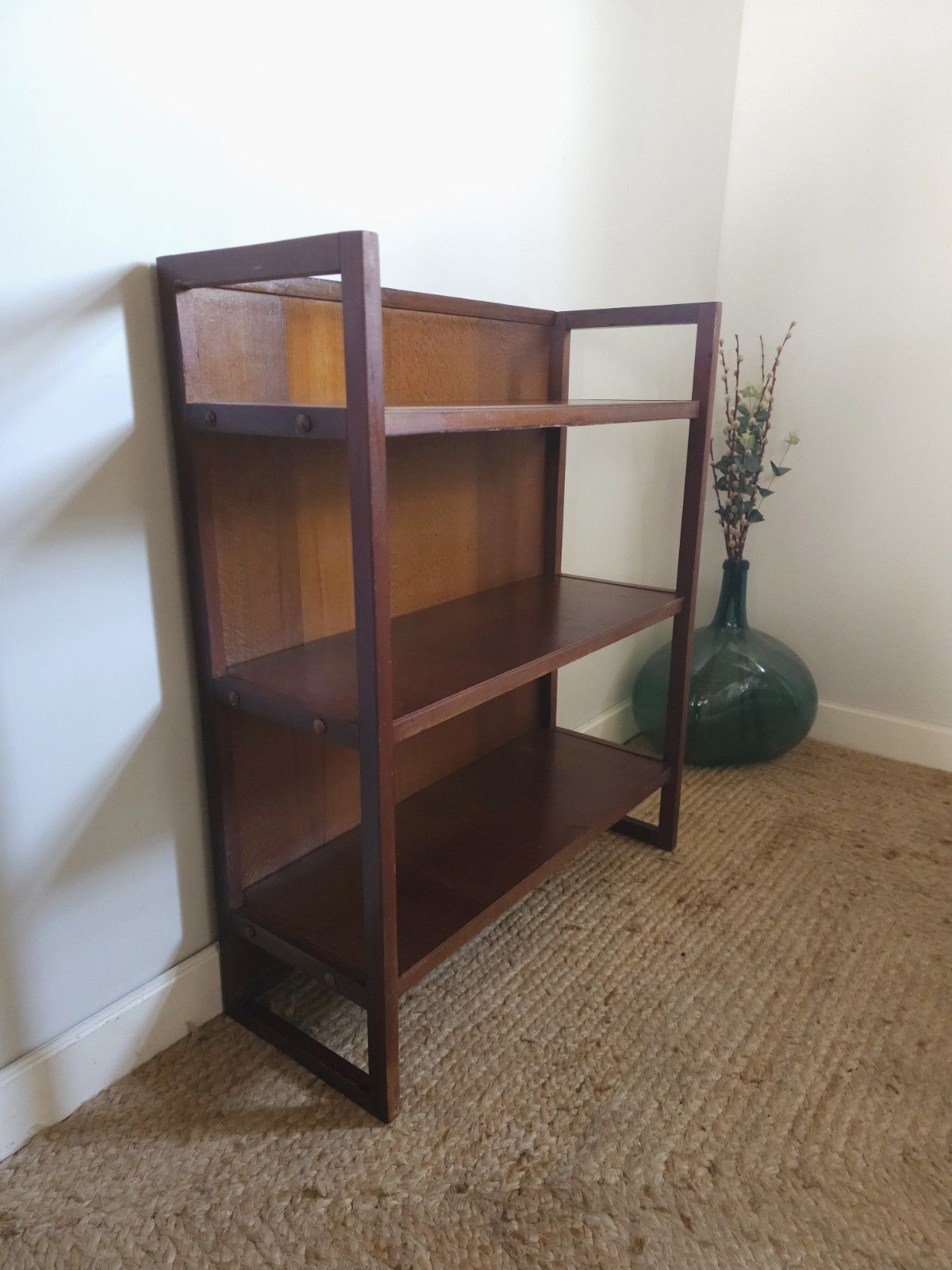 Mid Century Shelves Teak Vintage Freestanding Book Shelf Unit Retro Delivery