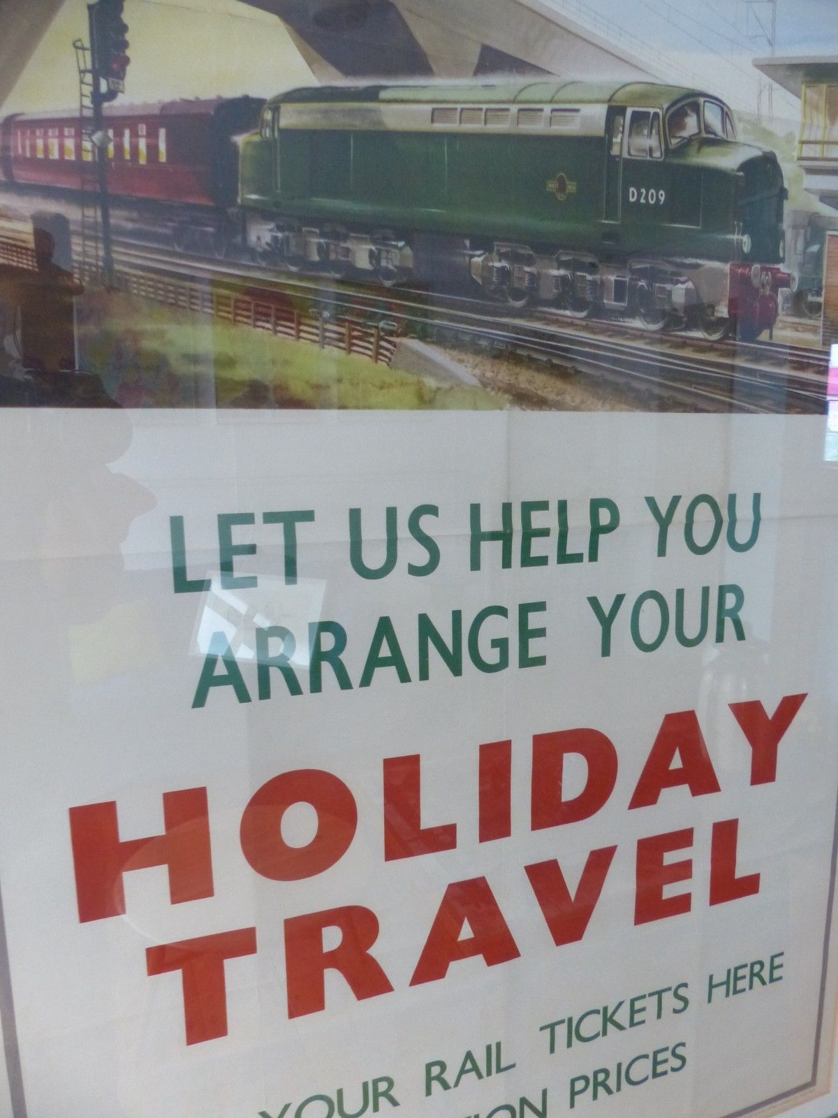 photo furniture Vintage Original 1950 British Railways 'Holiday Travel' Colour Lithograph Poster