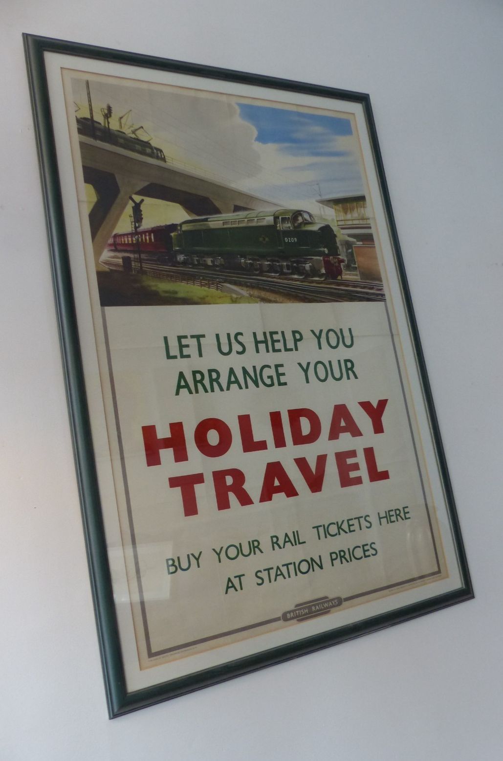 photo vinterior Vintage Original 1950 British Railways 'Holiday Travel' Colour Lithograph Poster