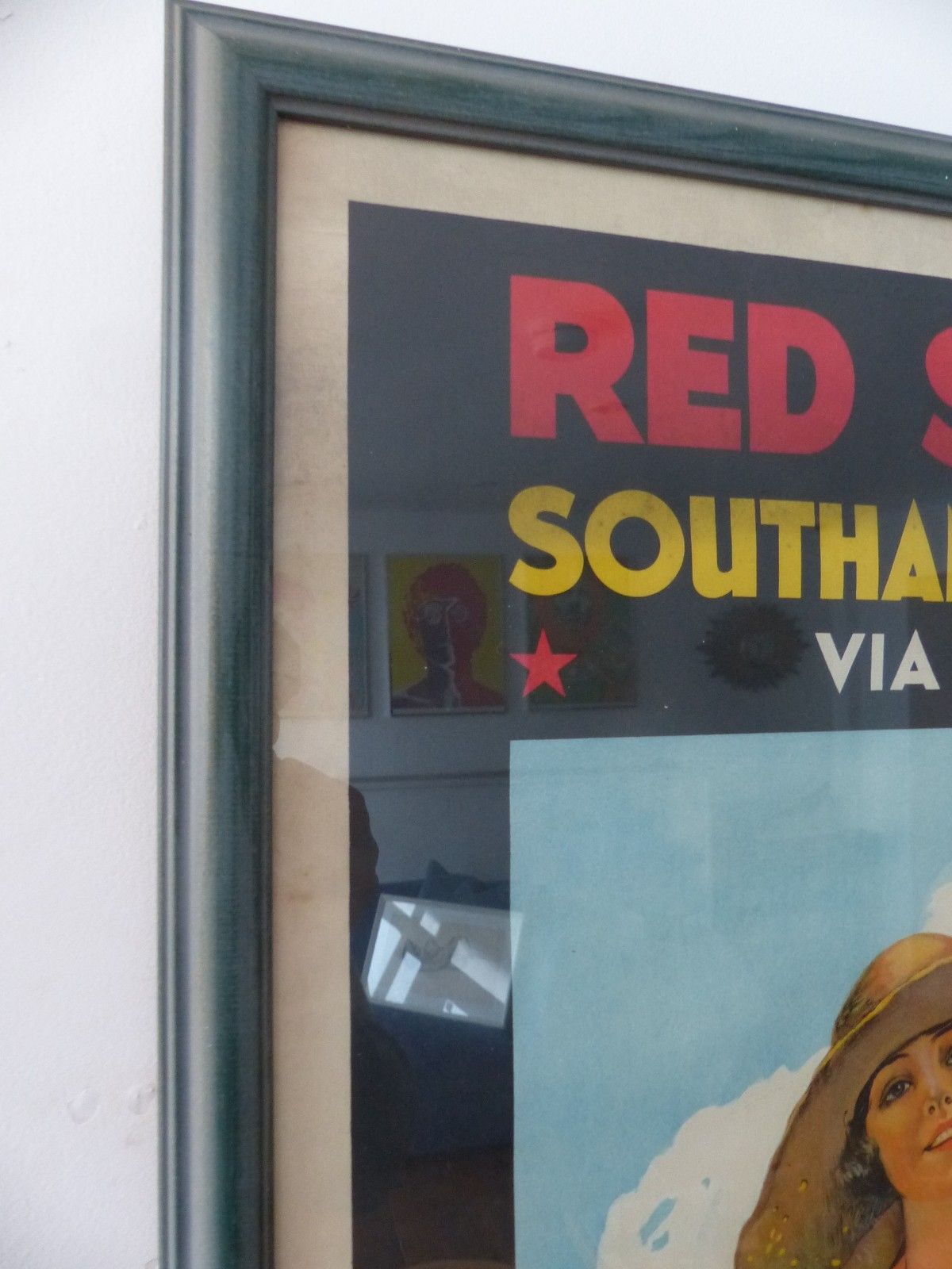 photo for sale Vintage Original 1930 Red Star Line Canada Travel Colour Lithograph Poster