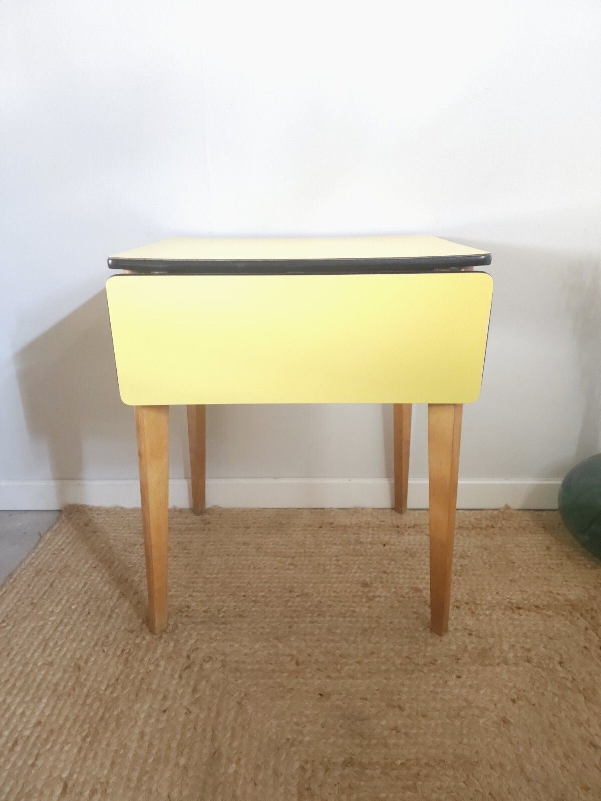 Retro Formica Dining Table 1960s Legate Yellow Mid Century Gd Cond Delivery photo vintage