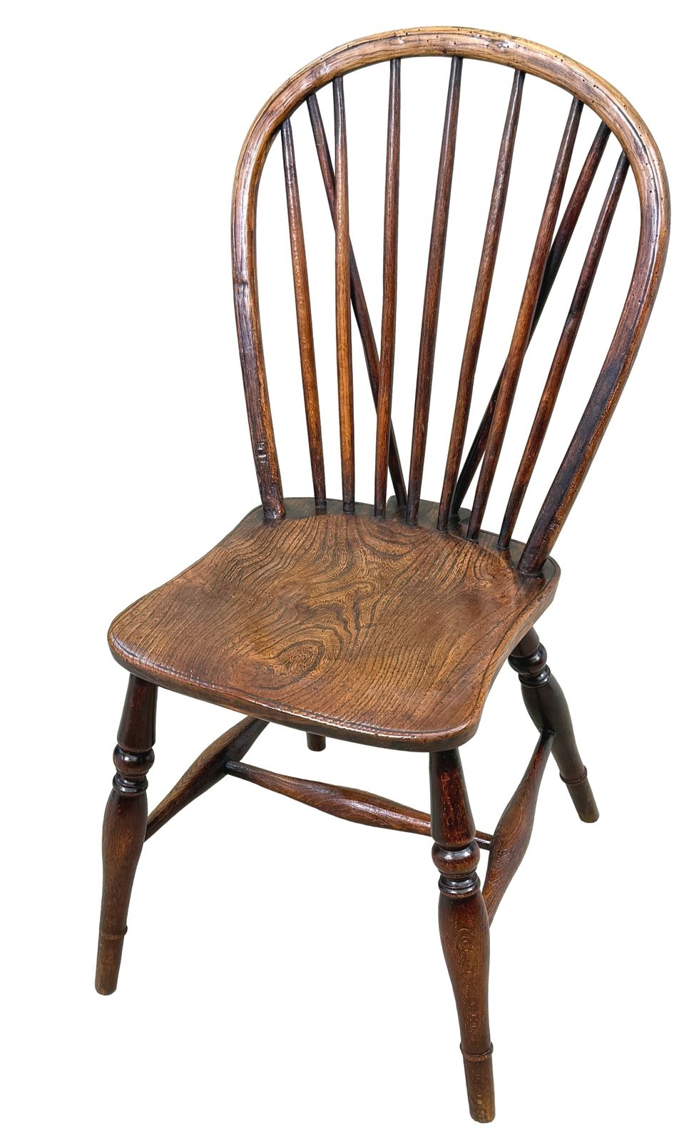 photo buy Ensemble de 6 chaises de cuisine Windsor d'époque, style campagnard, XIXe siècle (Angleterre, vers 1840)