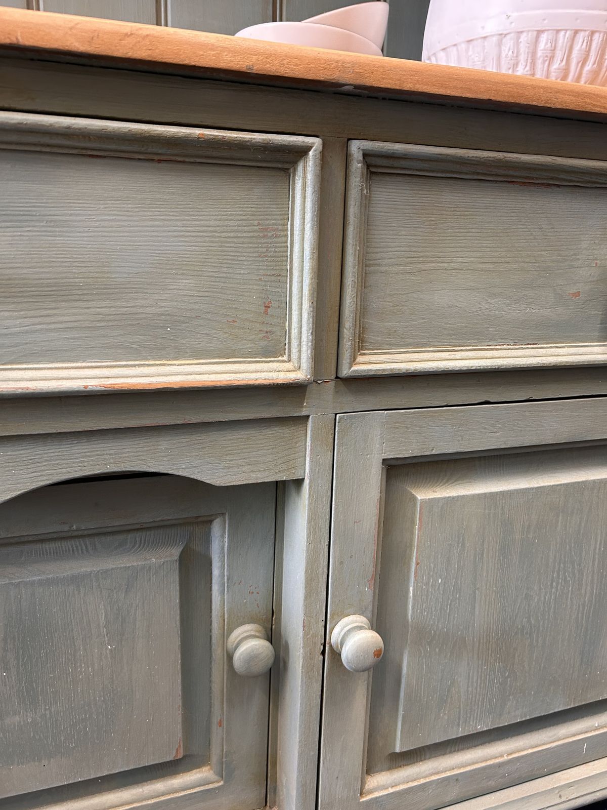 Large Hand Painted Country Dresser   French Provincial Style 168cm Wide photo vinterior