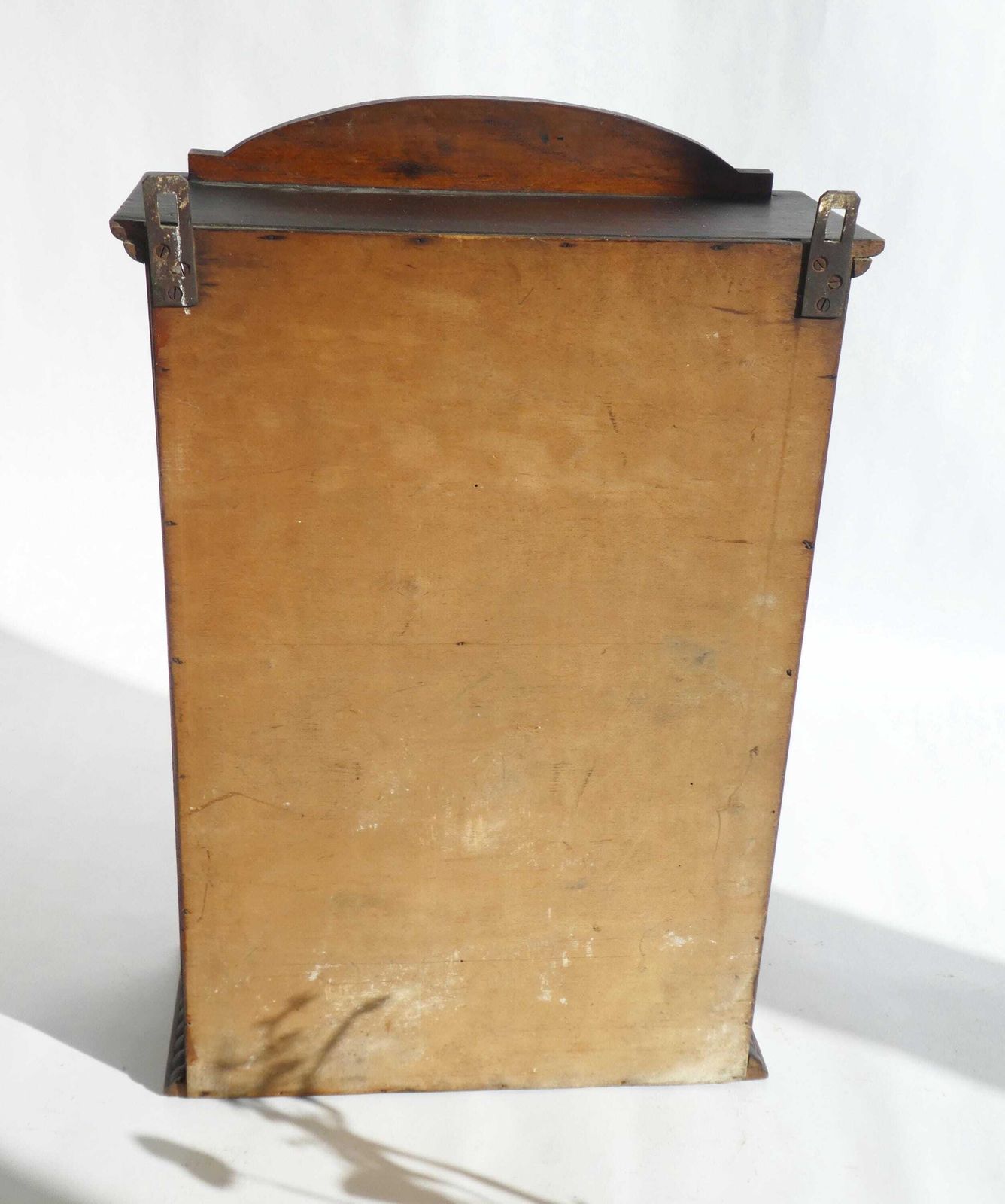photo for sale Art Deco Antique Dark Wooden Apothecary, Small Mirror Cabinet Floral Carved, Medicine Cabinet With Shelf