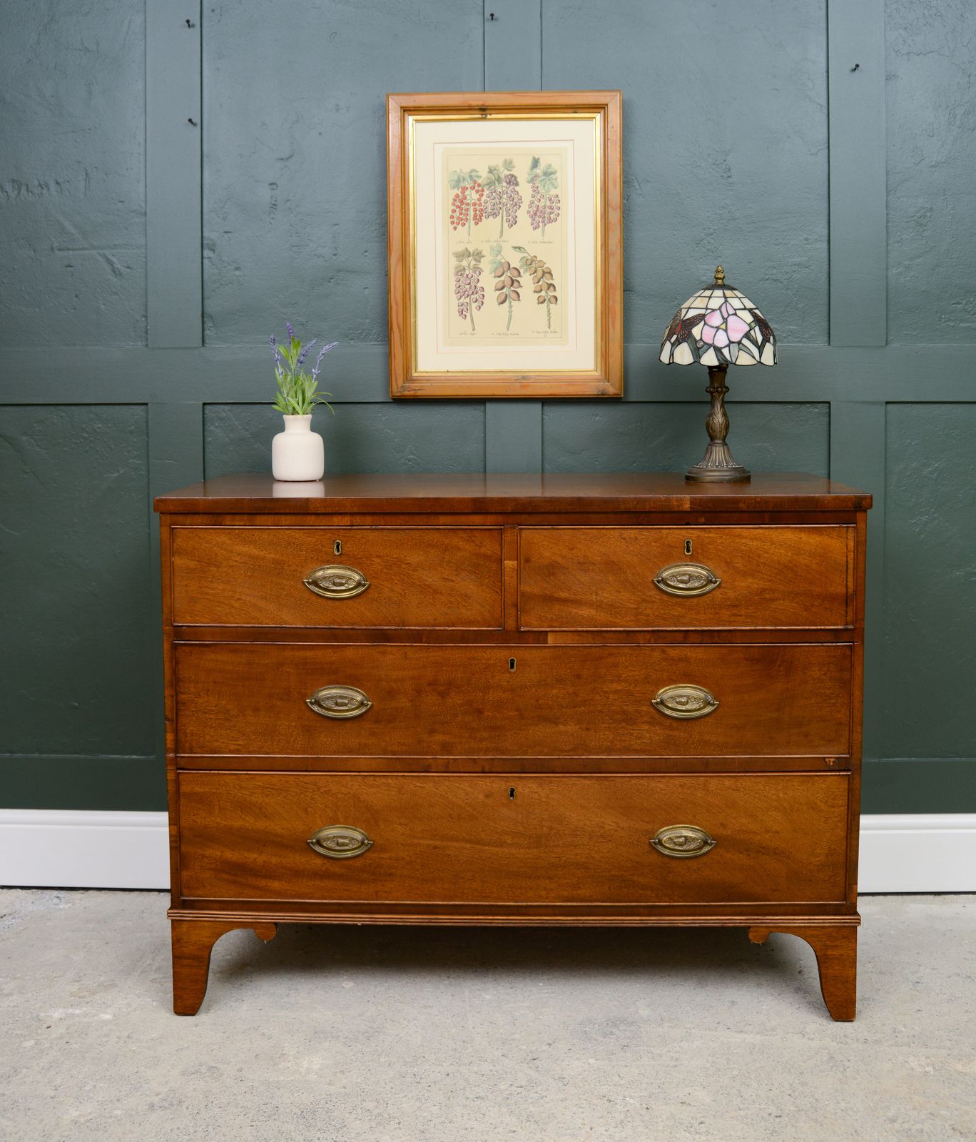 Georgian Mahogany Chest Of Drawers   2 Over 2 photo for sale