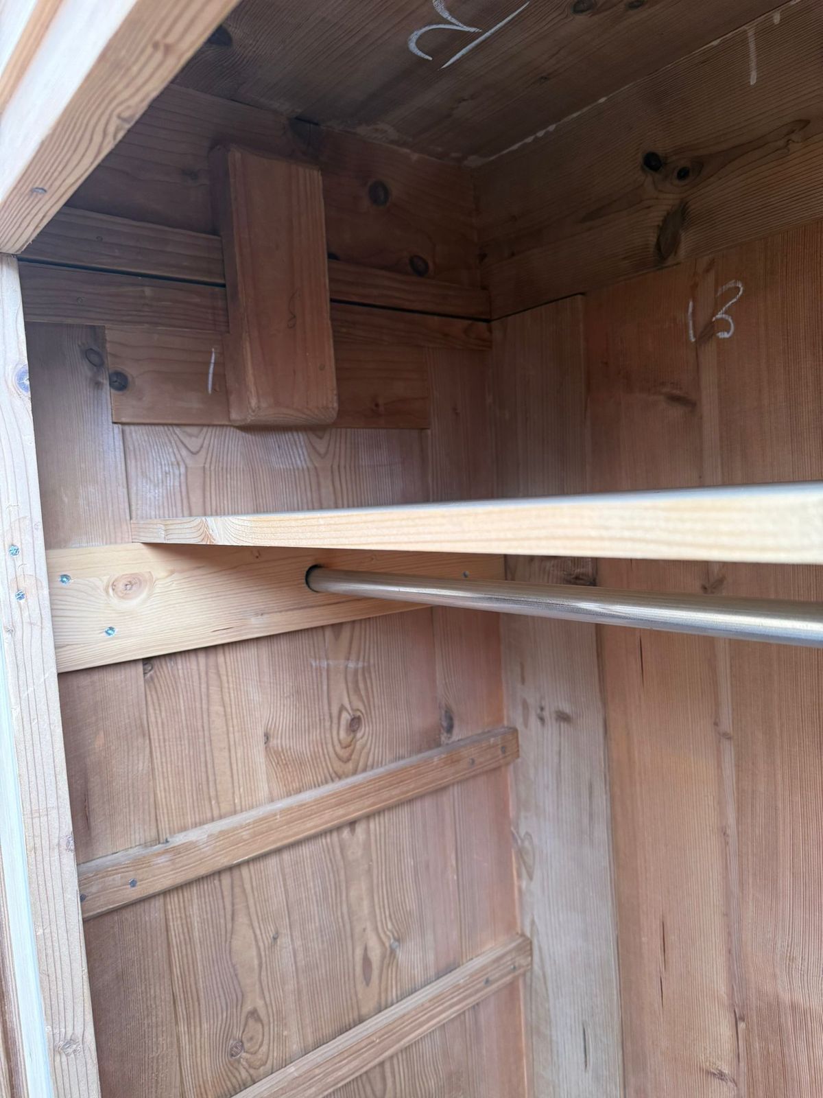 An Amazing Georgian Pine Knockdown Wardrobe To Paint /Wax photo vintage