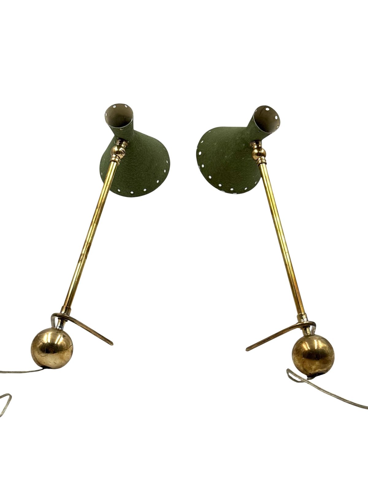 Mid Century Set Of 2 Table Lamps, Attrib. To Stilnovo Milano Italy, 1950s photo buy