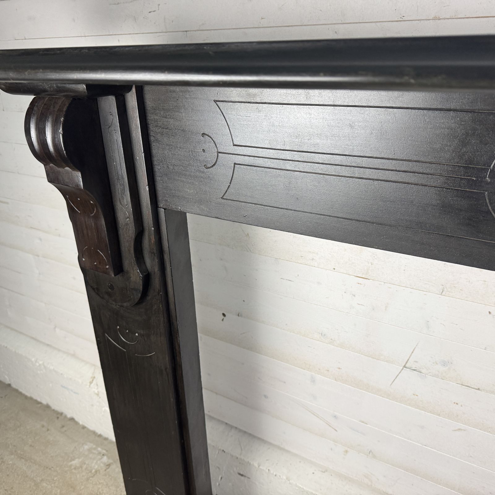 photo furniture Large Original Edwardian Slate Fire Surround With Corbels