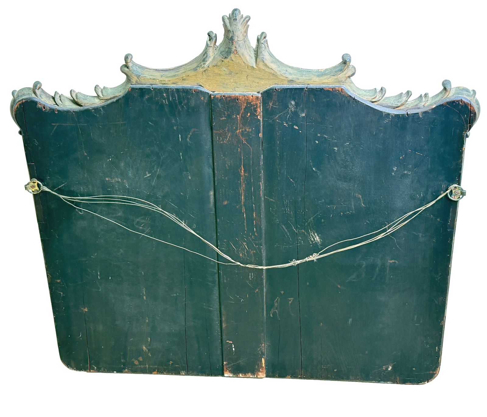 Miroir mural en bois doré et gesso sculpté, fin du XIXe siècle (Angleterre, vers 1880) photo vintage