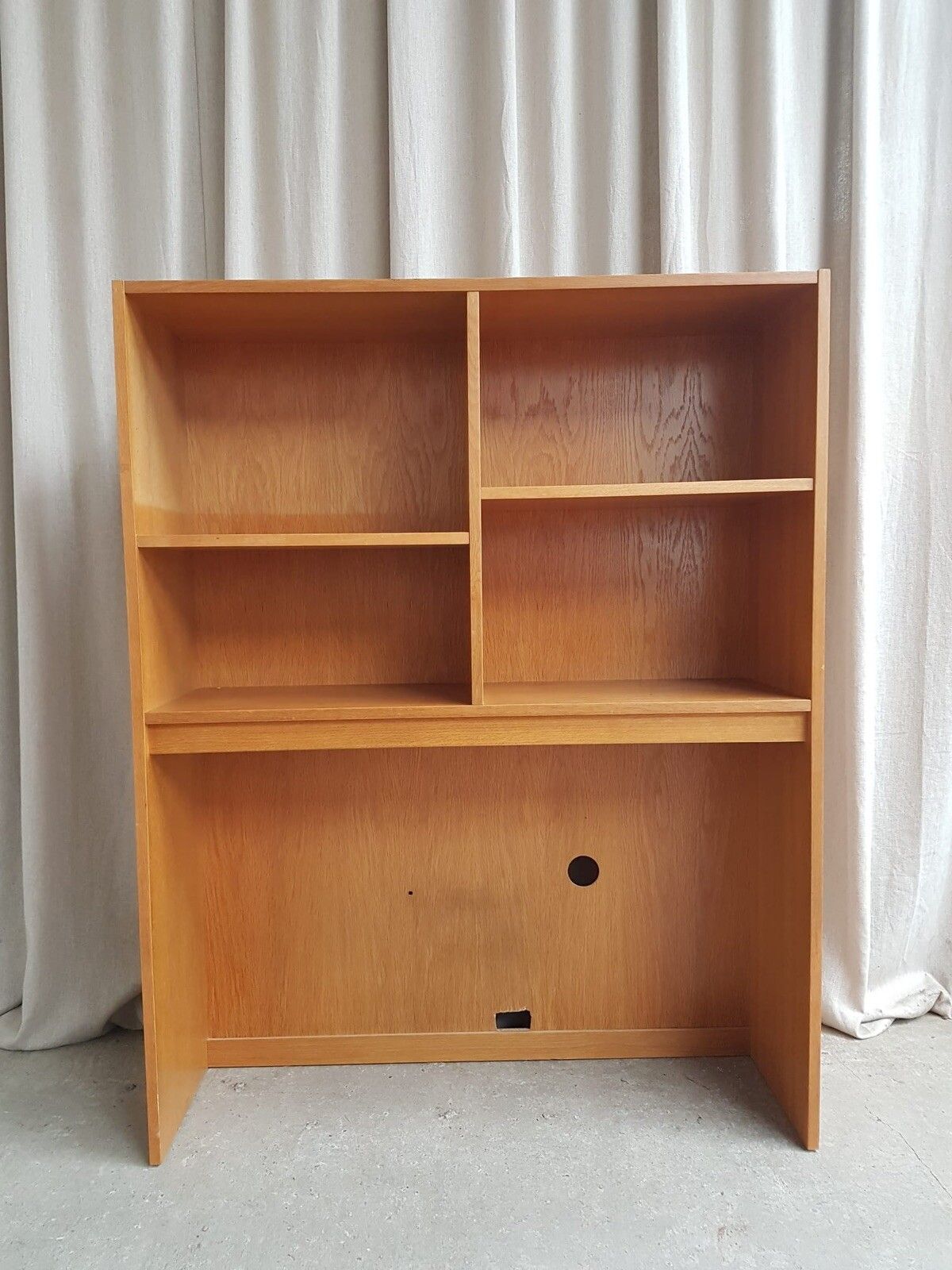 Vtg Mid Century Danish Oak Bookcase Shelving Wall Unit Retro Scandi R470 photo vinterior