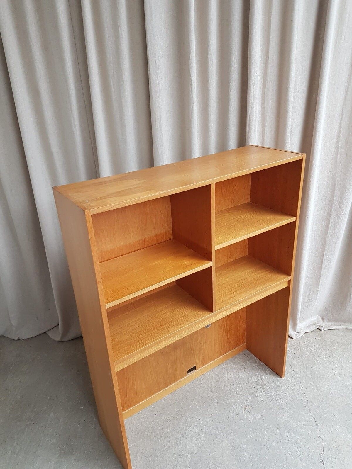 Vtg Mid Century Danish Oak Bookcase Shelving Wall Unit Retro Scandi R470 photo buy
