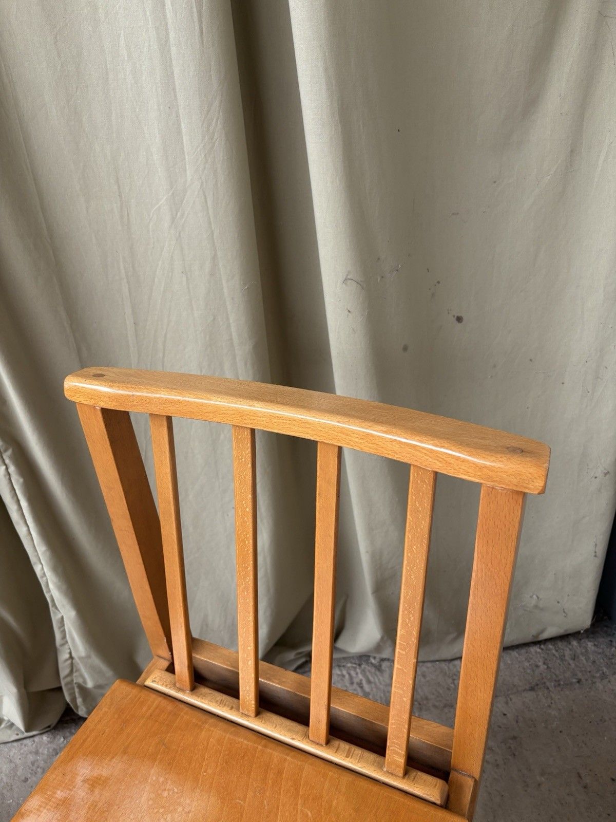 Vtg Mid Century 2 Pair Of Solid Beech Church Dining Chairs Scandi Danish R1181 photo vintage