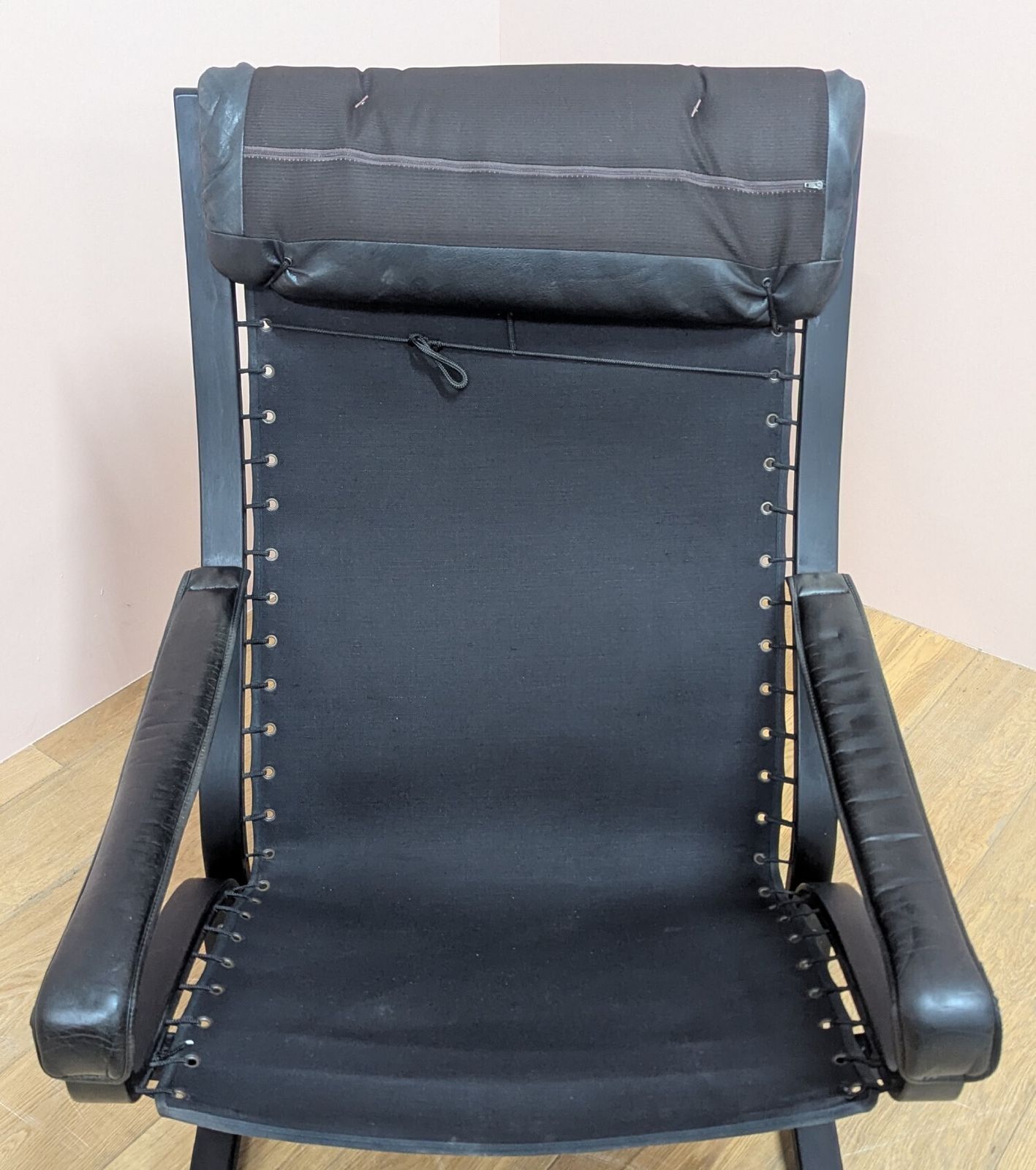 450.0 Midcentury 1970s Tall Leather ‘Siesta’ Chair By Westnofa photo