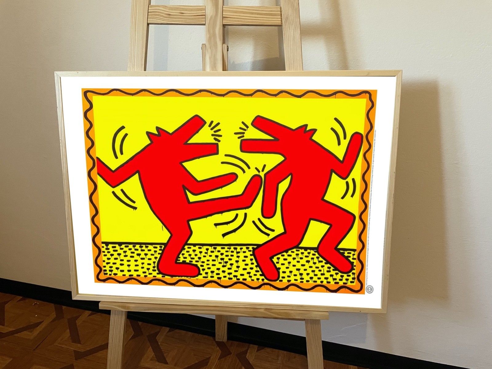 Keith Haring – “Dancing Dogs” Framed Pop Art Print