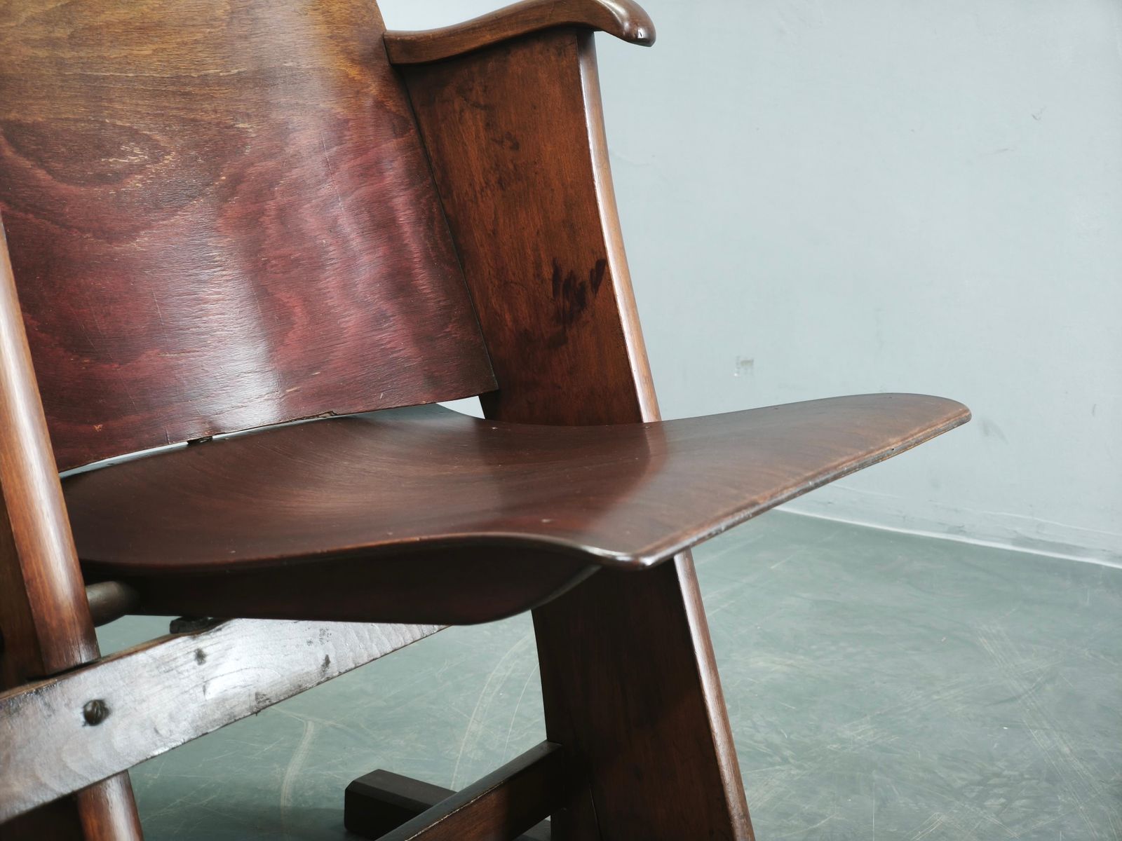 photo for sale Rare 1920s Czechoslovak Three Seat Cinema Bench, Thonet Style