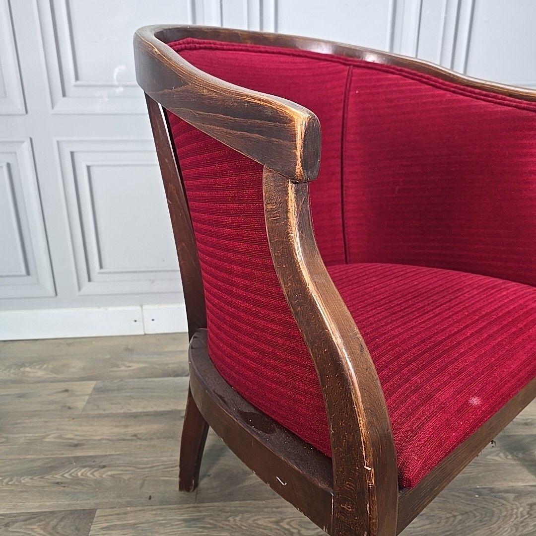 Furniture Vintage Club Arm Chair Art Deco French Style Lounge Seat Antique Tub Retro photo