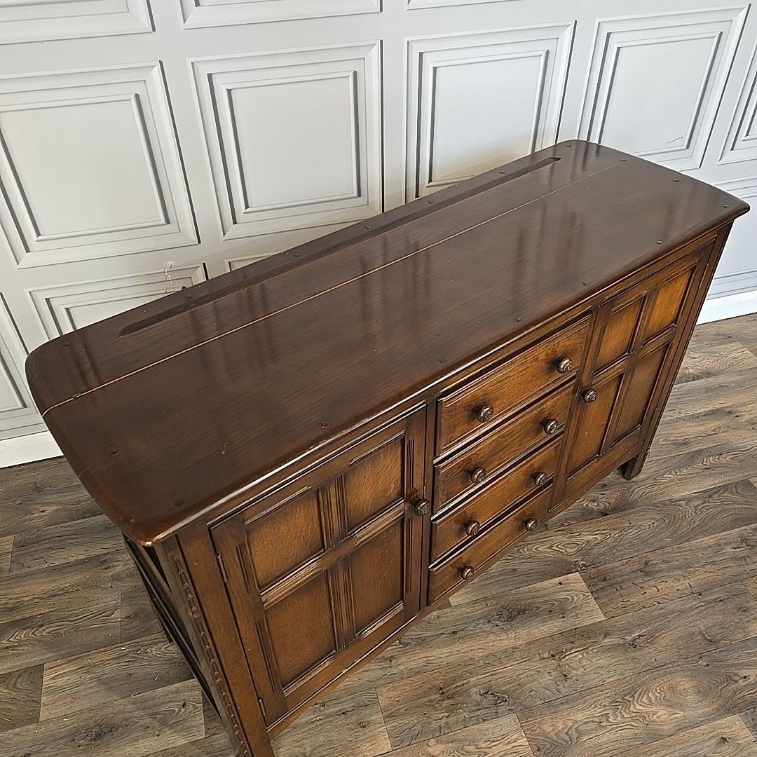 Vintage Ercol Sideboard Old Colonial Dresser Model 282 Traditional Finish Elm photo for sale
