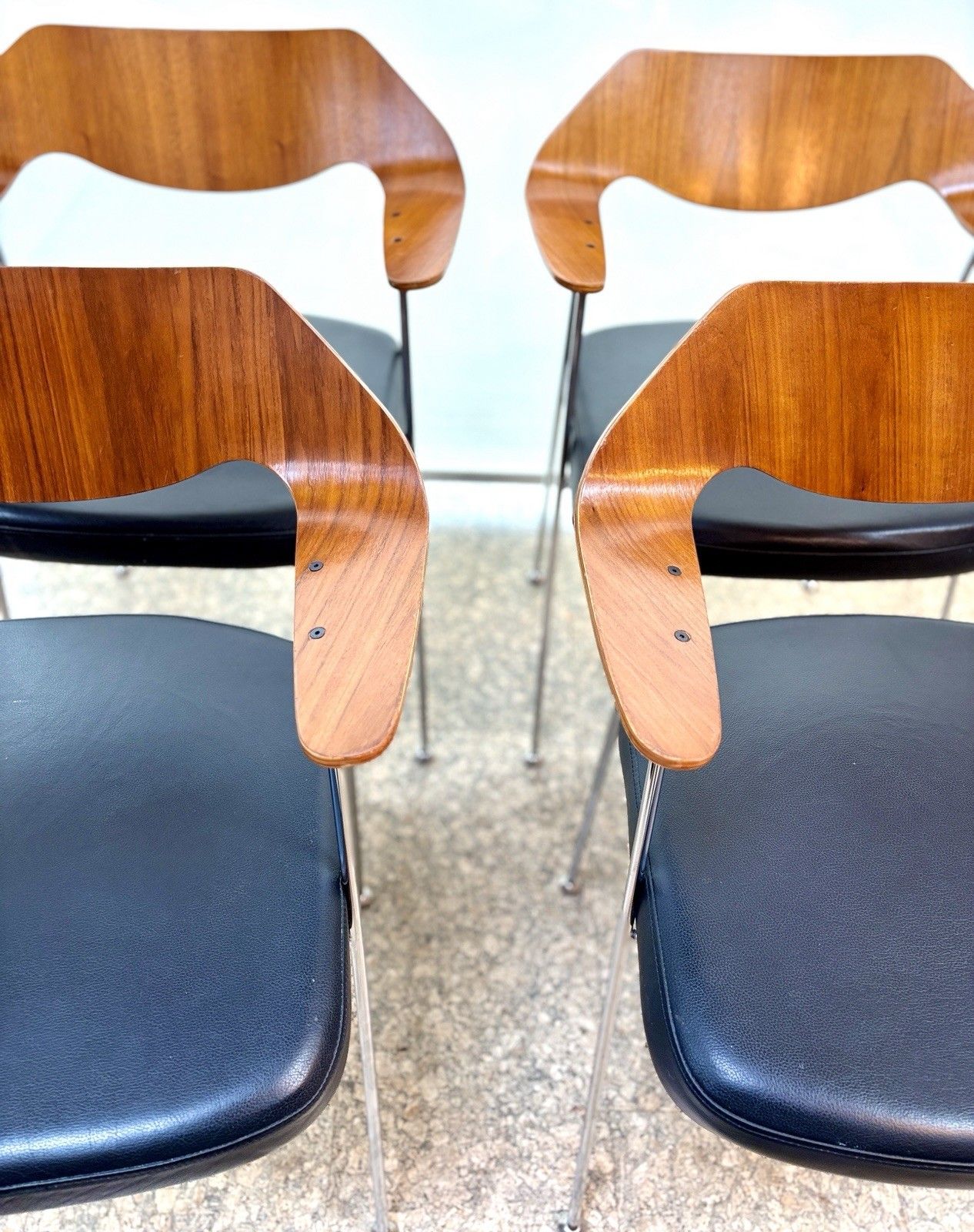 Mid Century Robin Day For Habitat 675 Chairs X 4 Vintage Retro photo vintage