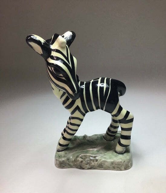 Art Deco Ceramics Goldscheider. Goldscheider's Vintage Zebra (1940s)