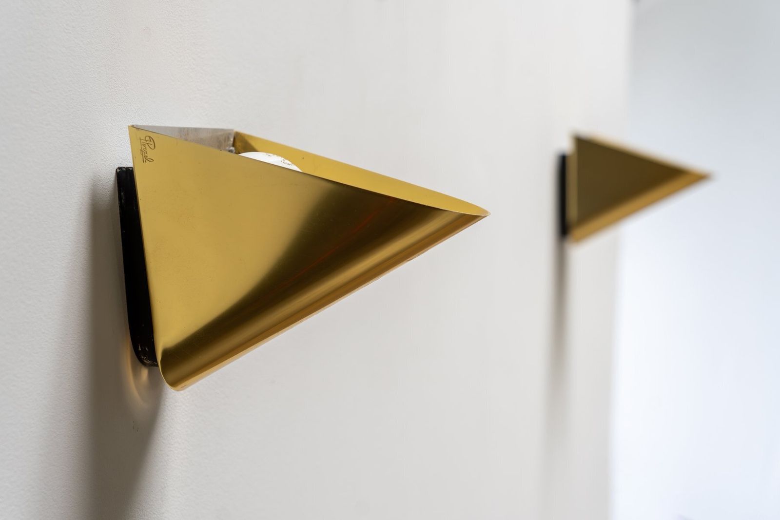 Brass Wall Sconces By Jean Perzel For Atelier Perzel, France, 1960s, Set Of 2 photo furniture