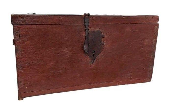 Antique Wooden Box From The 17th Century photo for sale