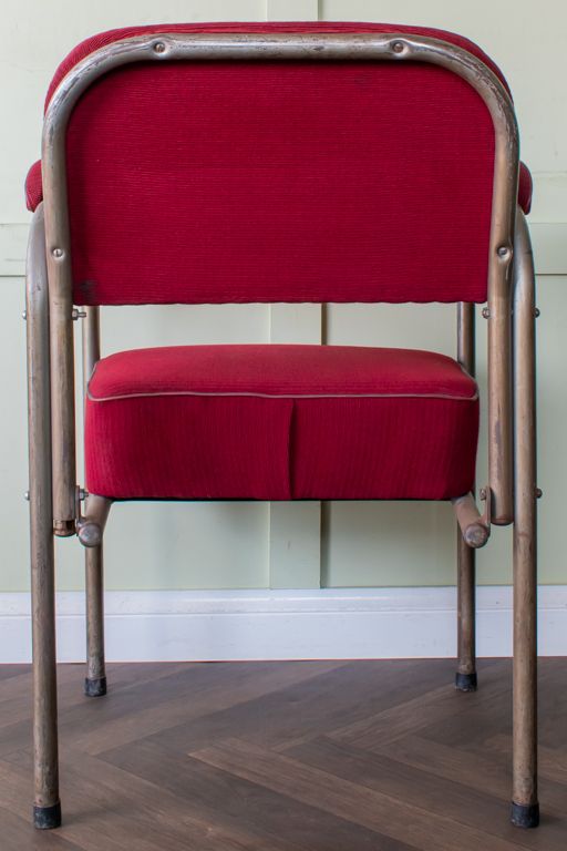 Pair Of Tubular Steel Chairs, Mid 20th Century photo 350.0