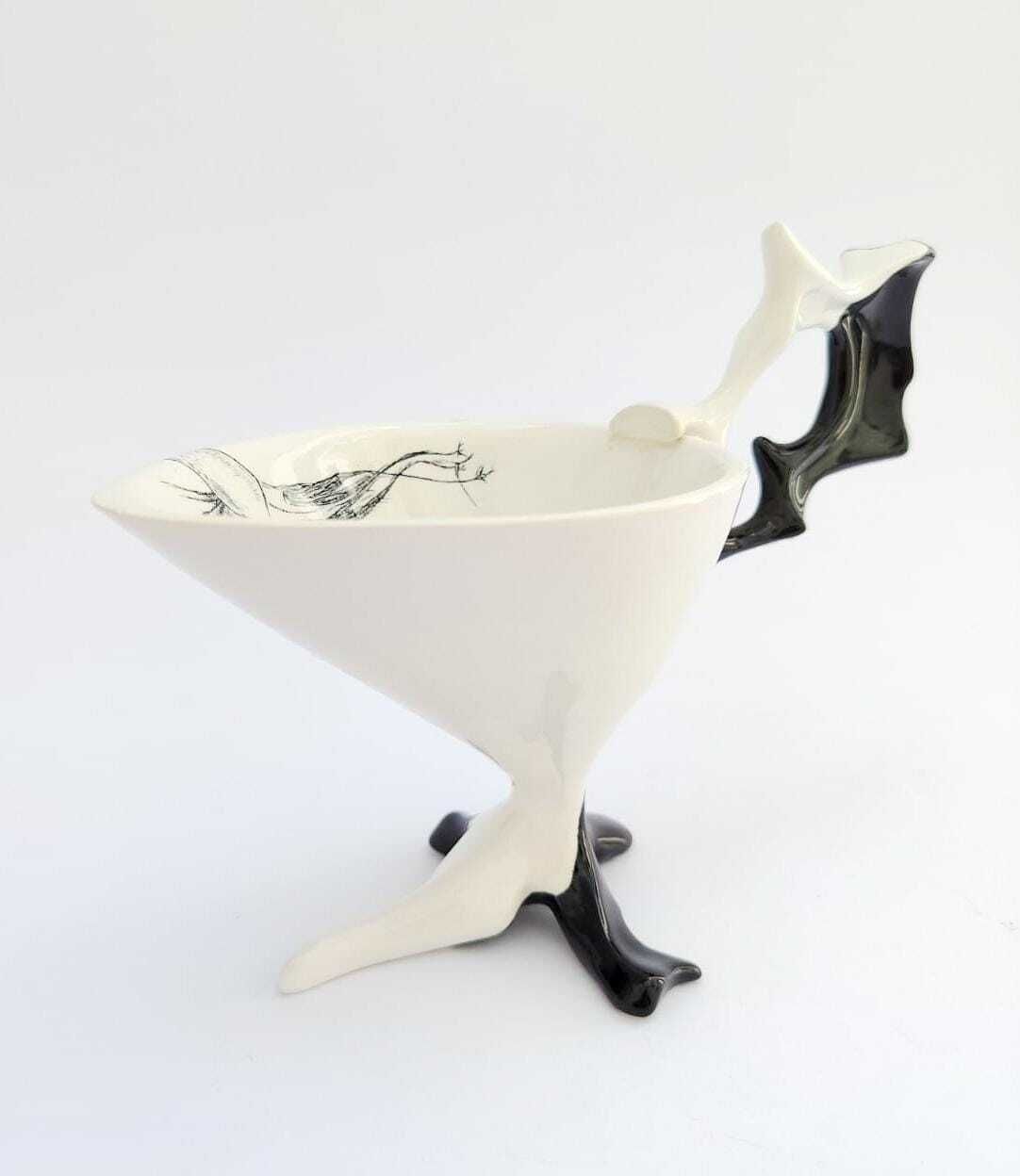 Tasse à thé et soucoupe en céramique Antonia Campi Lavenia C73, design vintage mid-century photo buy