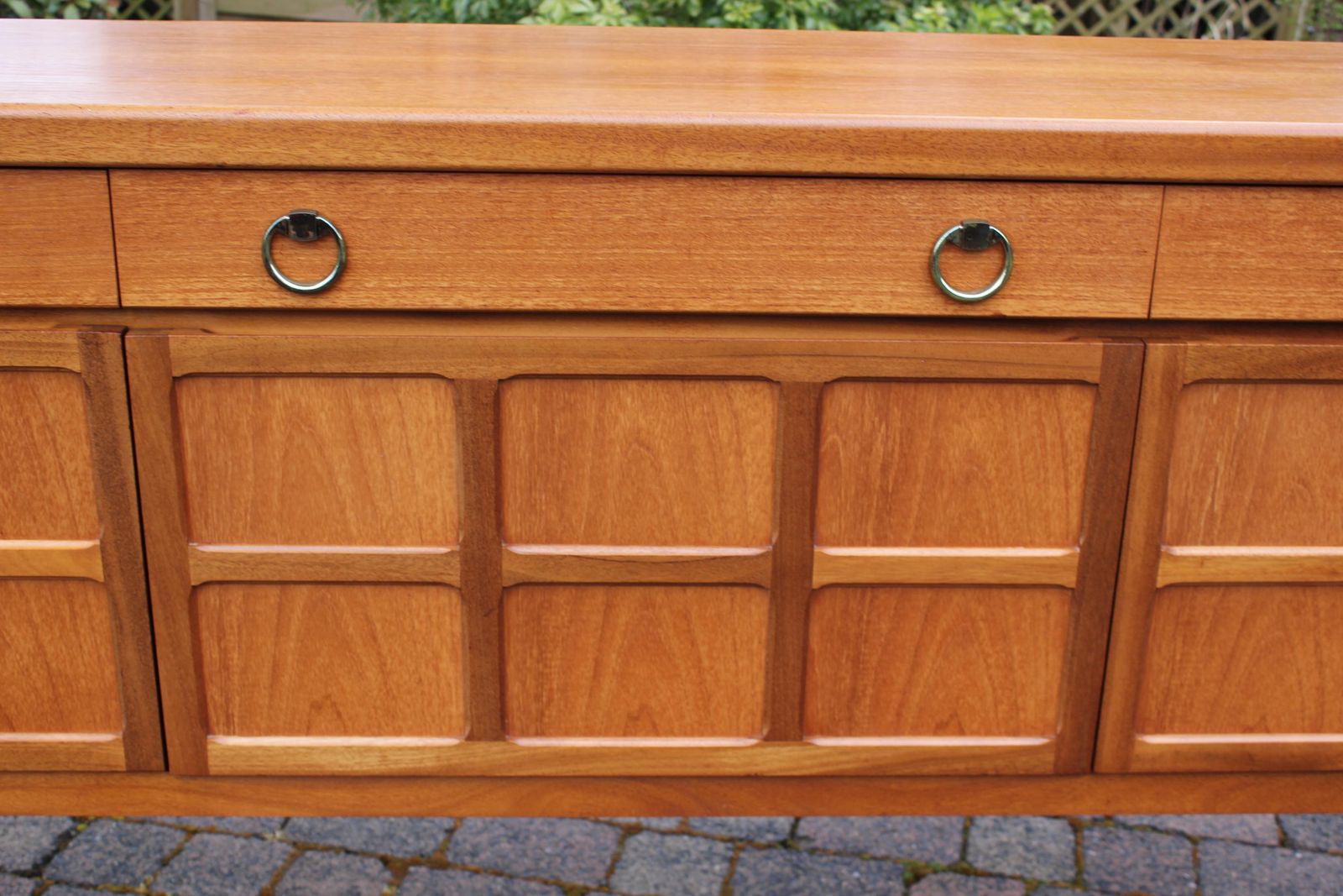 795.0 Vintage Nathan Squares Teak Sideboard photo