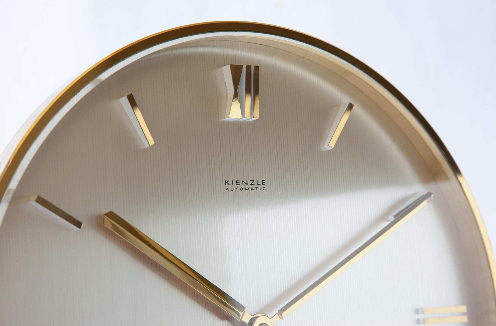 Stunning Large Kienzle Desk Clock 1960s Mid Century Modernism Bauhaus Table Atomic Germany Elegant Mantel photo for sale