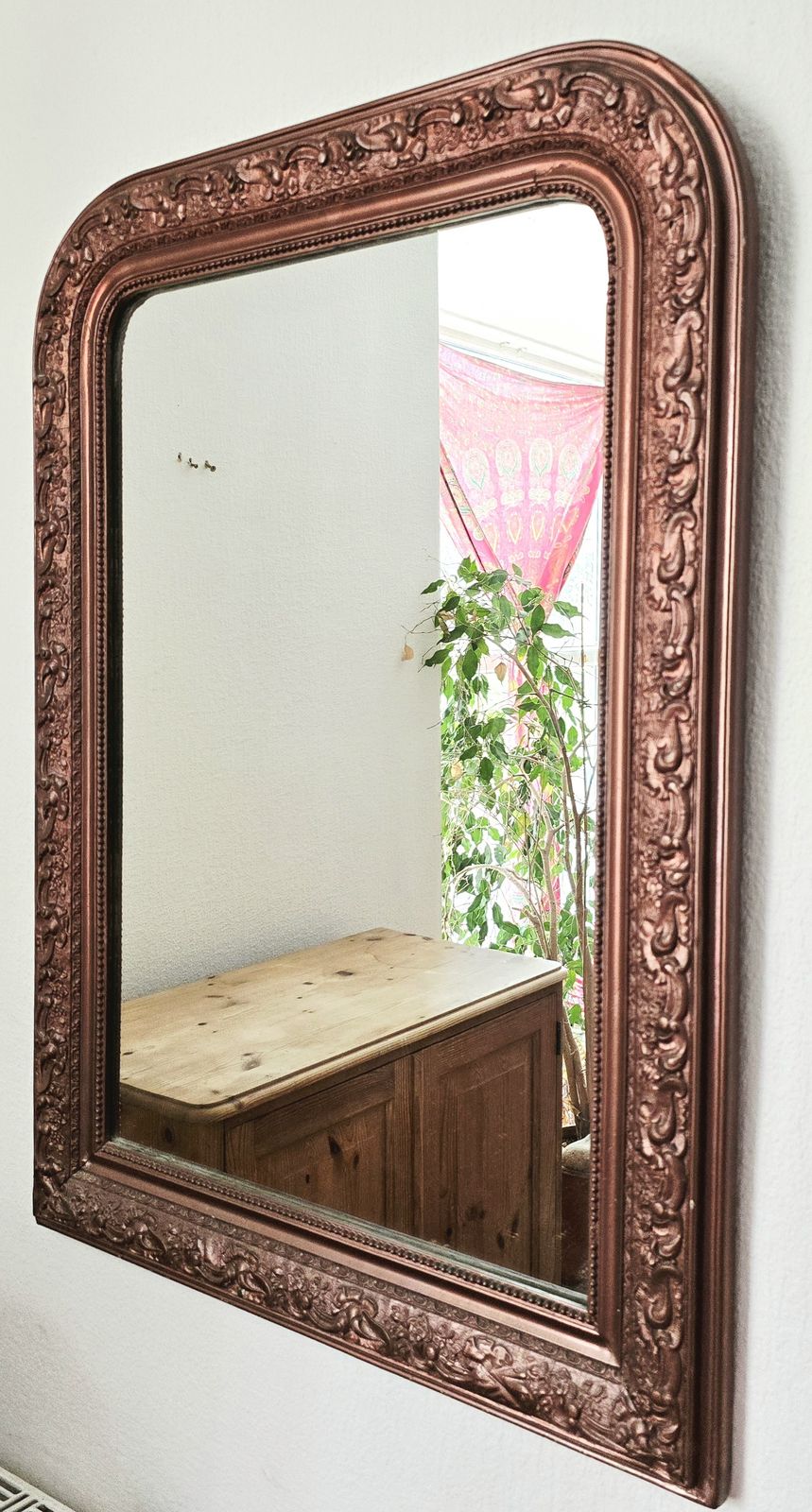 An Antique French Louis Philippe Overmantle Or Wall Mirror. photo furniture