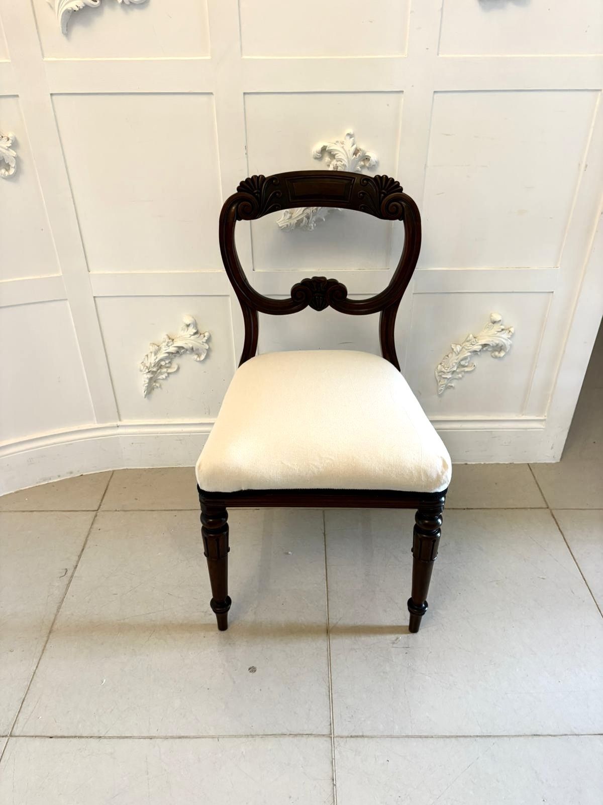 Furniture Antique Set Of 10 English 19th Century Carved Mahogany Dining Chairs photo