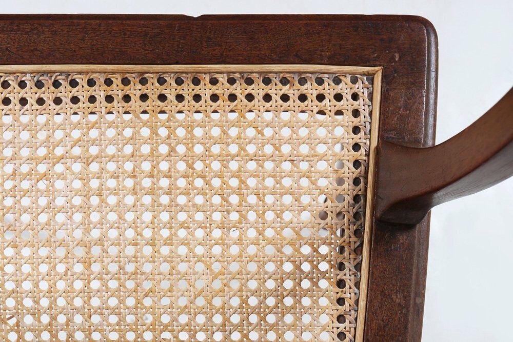 photo furniture Antique Armchair With Cane Seat, France, 1890