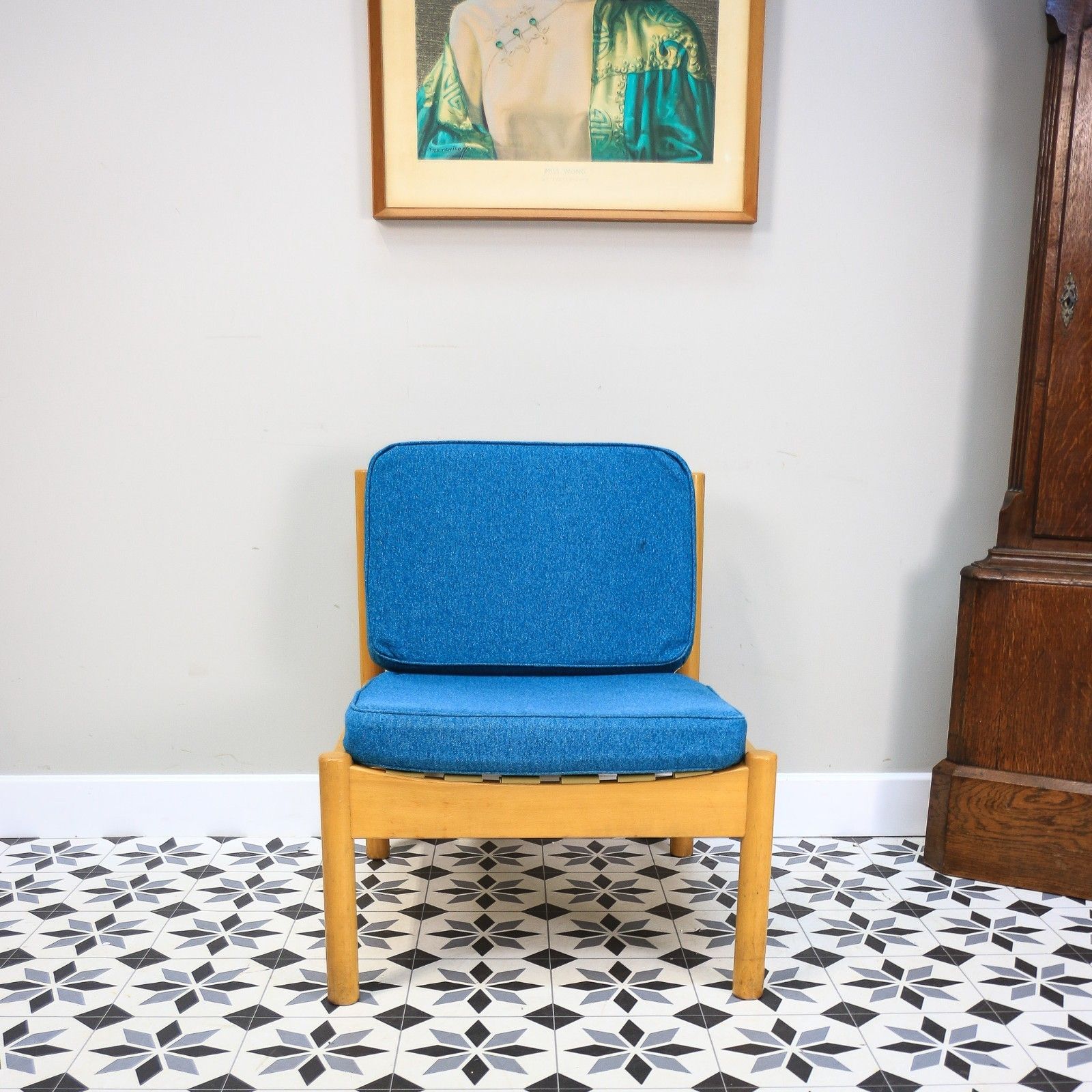 Ercol 747 Modular Lounge Chairs Set Of 2 In A Teal Blue. photo buy