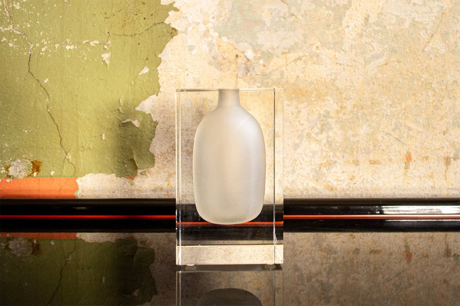 Glazen Blokvormige Vaas Van Rosenthal Studio Line, Jaren 2000