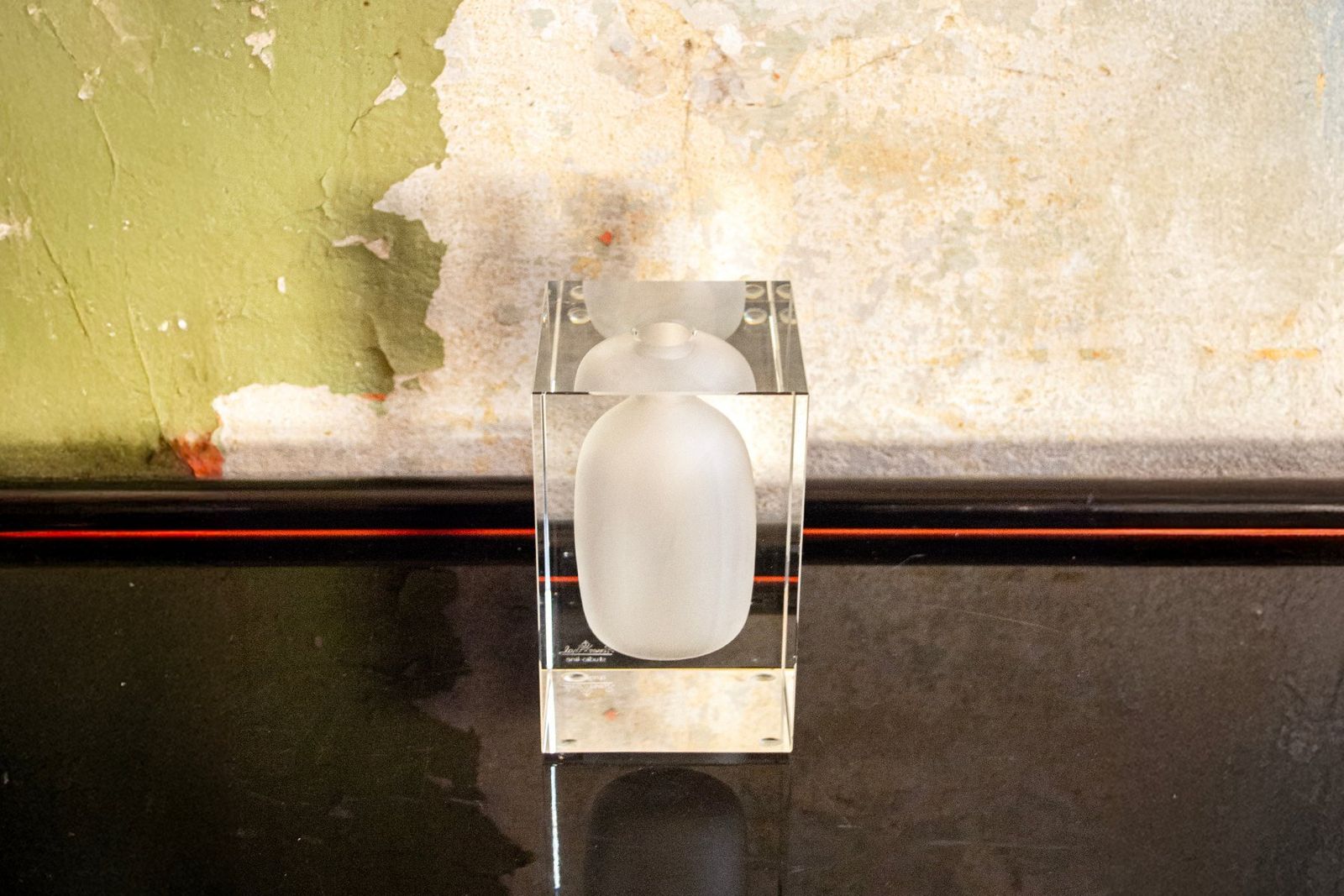 Glazen Blokvormige Vaas Van Rosenthal Studio Line, Jaren 2000 photo for sale