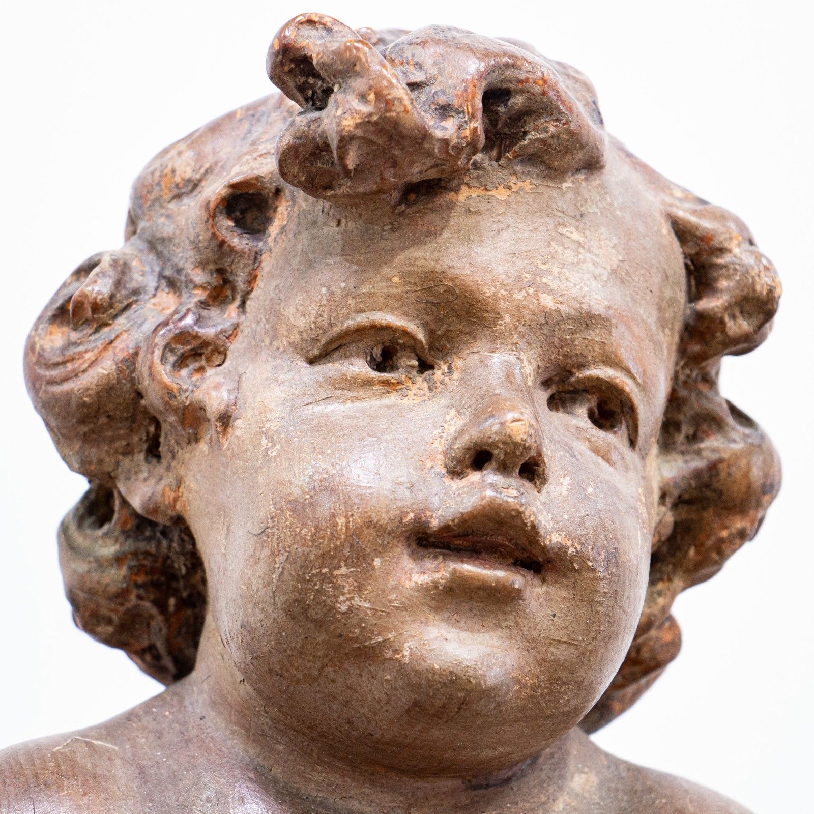 18th Century Italian Carved Figure Of Putto photo furniture