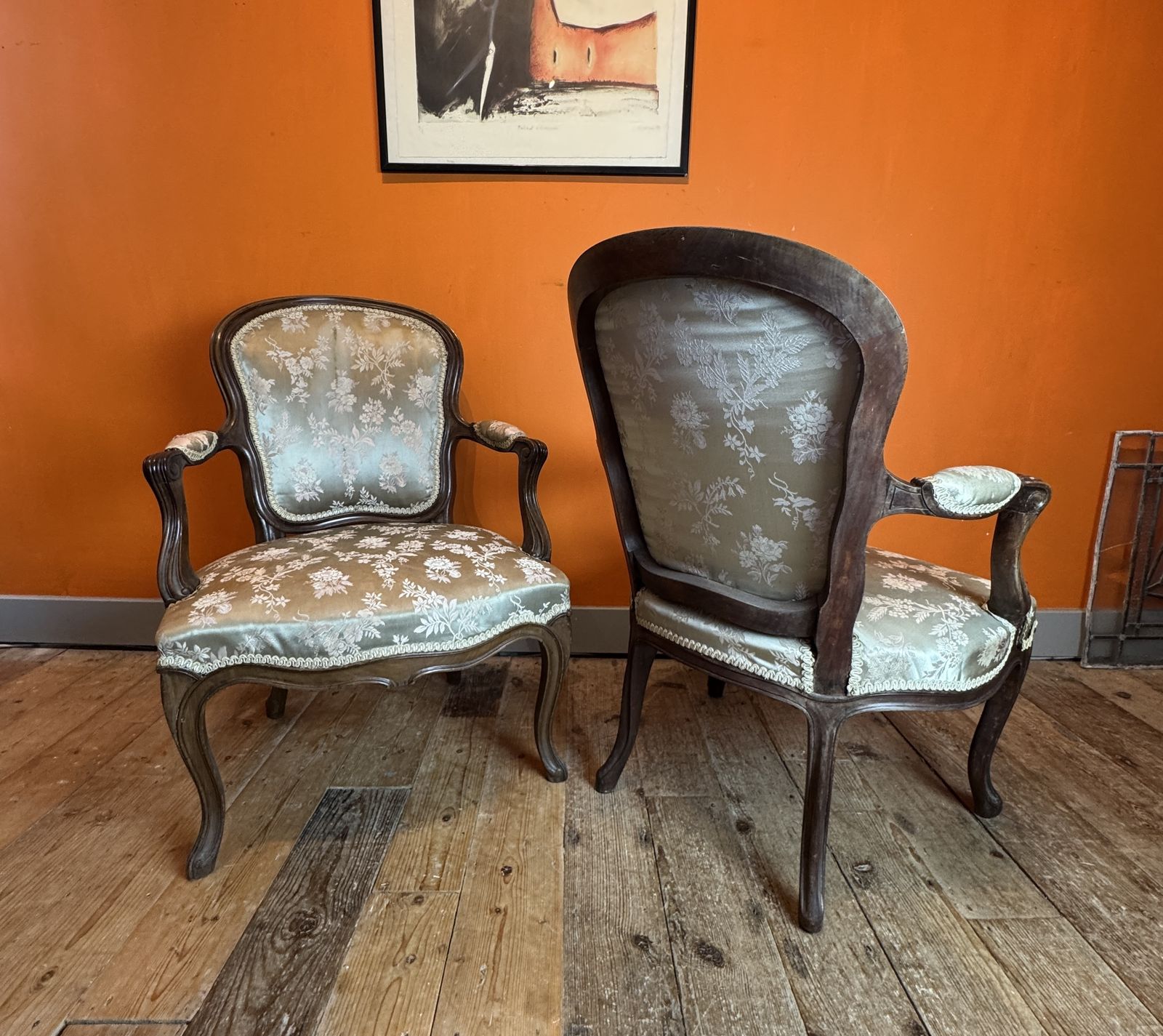 Pair Of Antique French Open Armchairs Fauteuils photo vinterior
