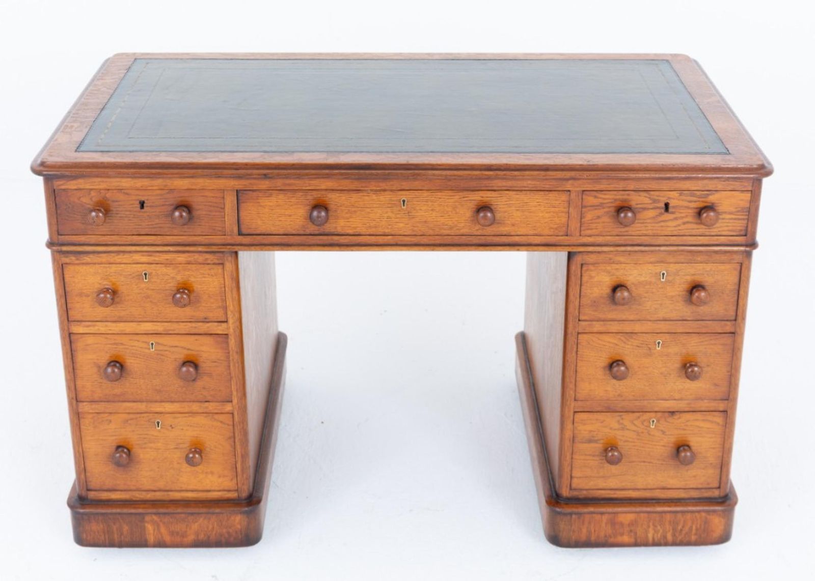 Victorian Pedestal Desk Oak 1860 Period Antique photo 1550.0
