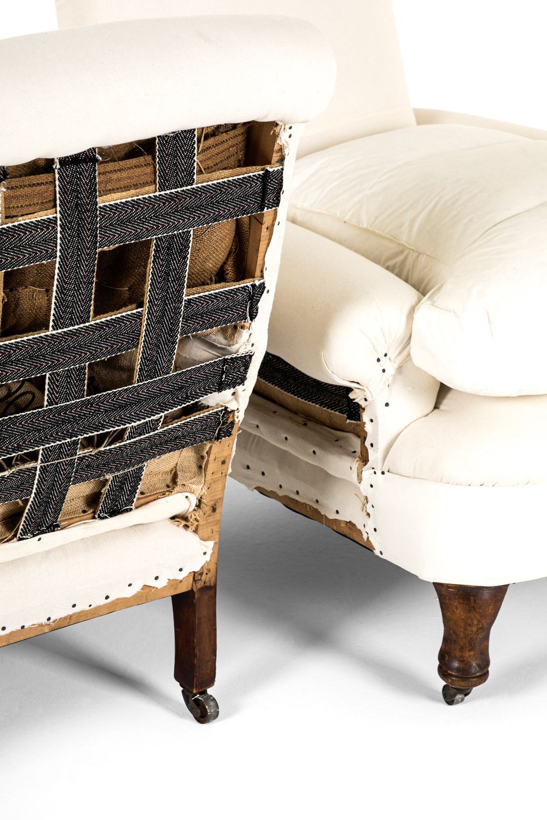 Pair Of 19th Century Armchairs In Calico photo buy