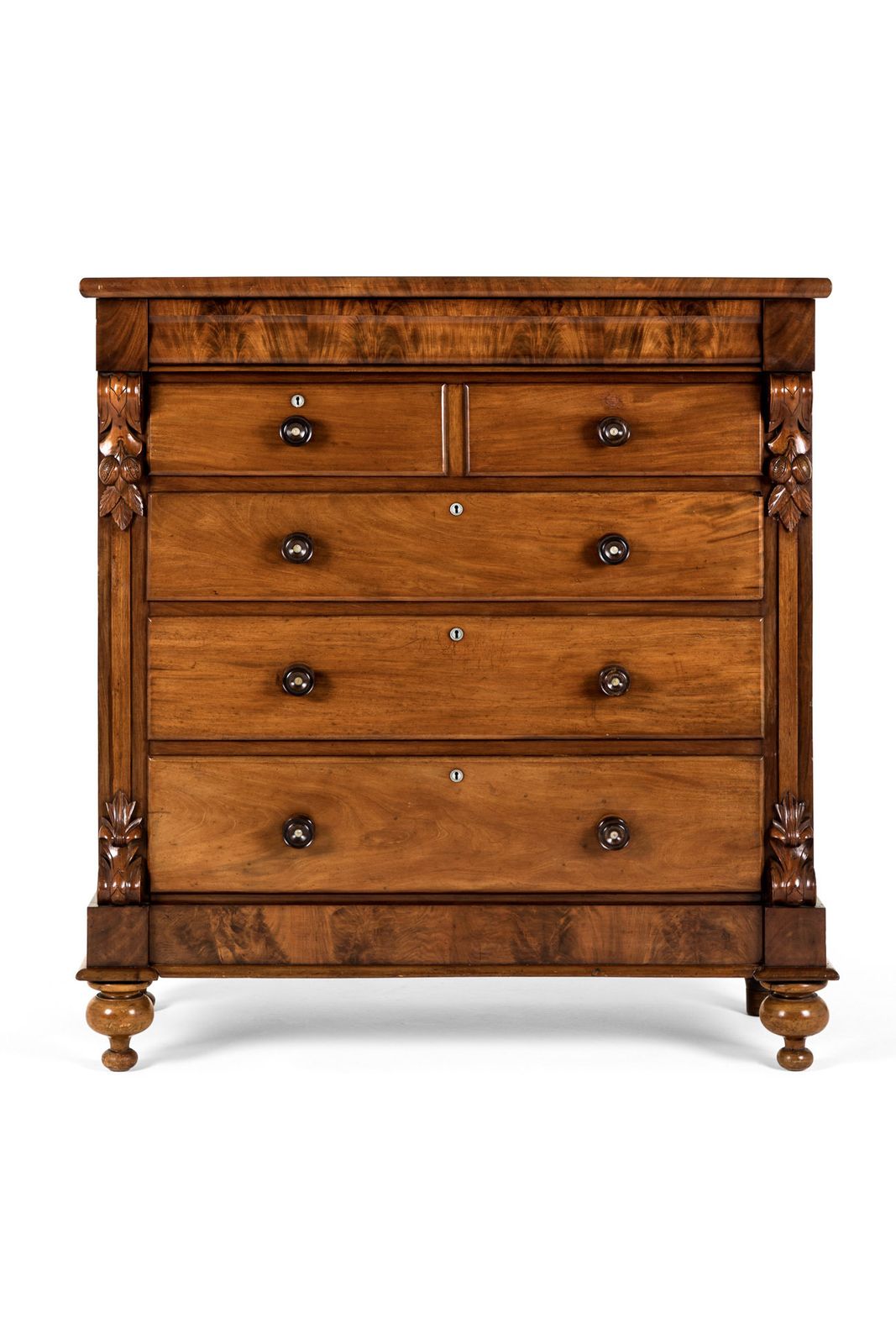 Scottish Flamed Mahogany Chest Of Drawers